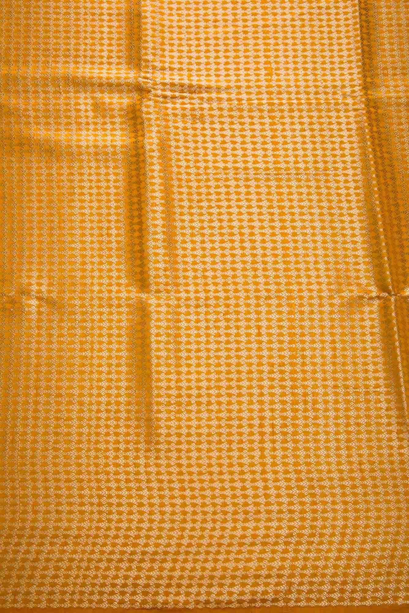 Mustard Banarasi Silk Dress Material