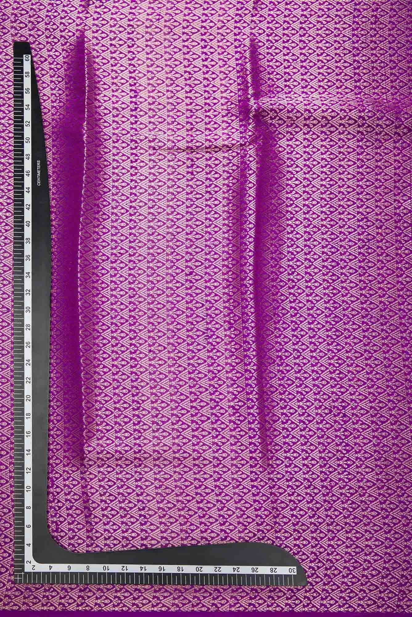 Violet Banarasi Silk Dress Material