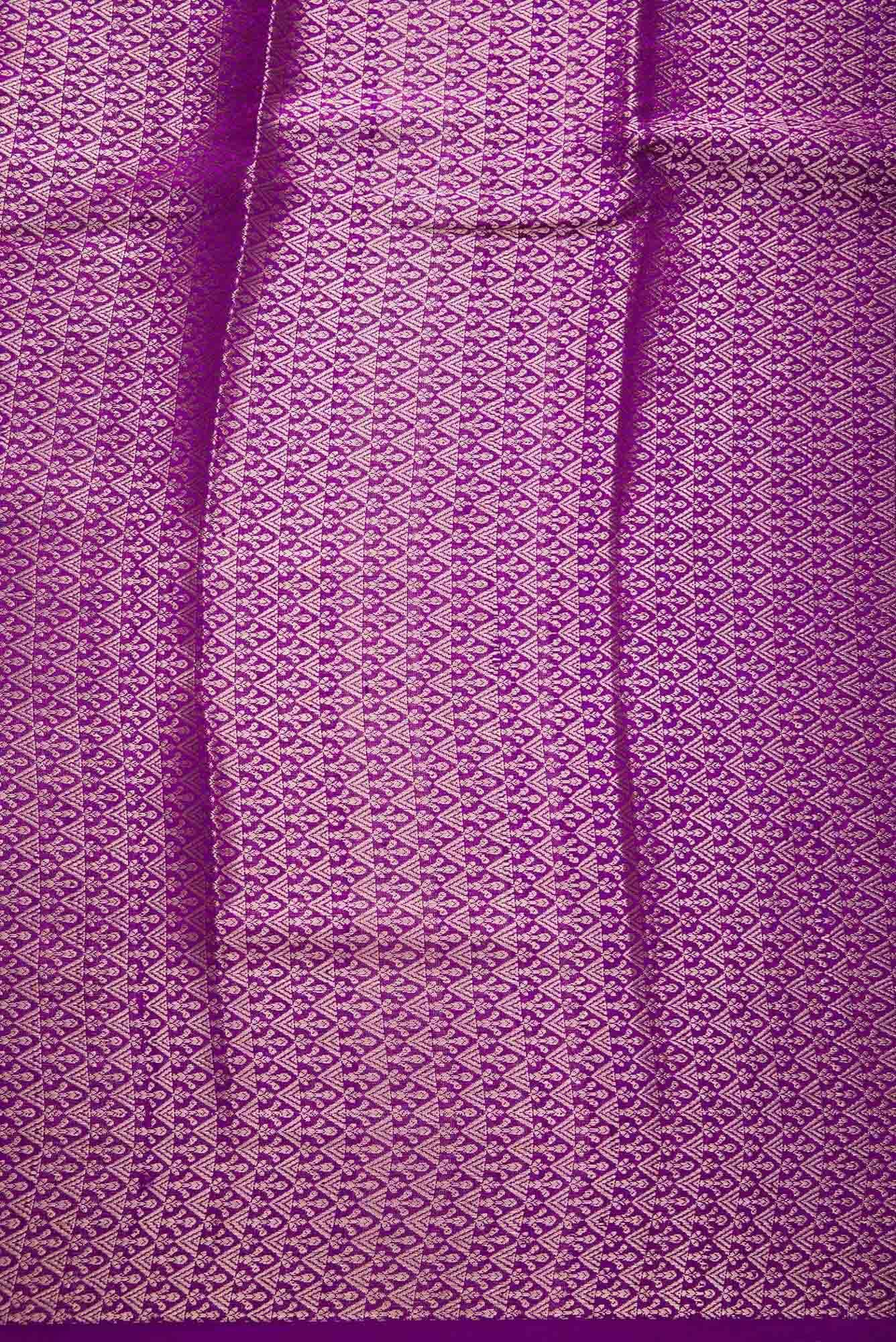 Violet Banarasi Silk Dress Material