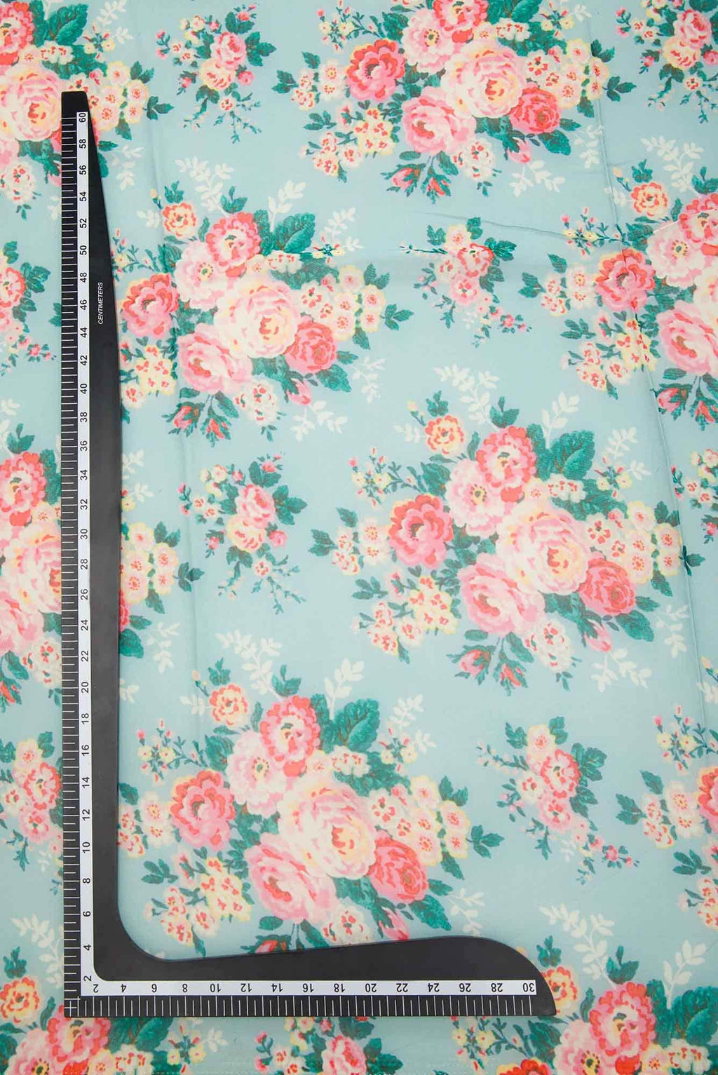 Blue Blended Georgette Dress Material