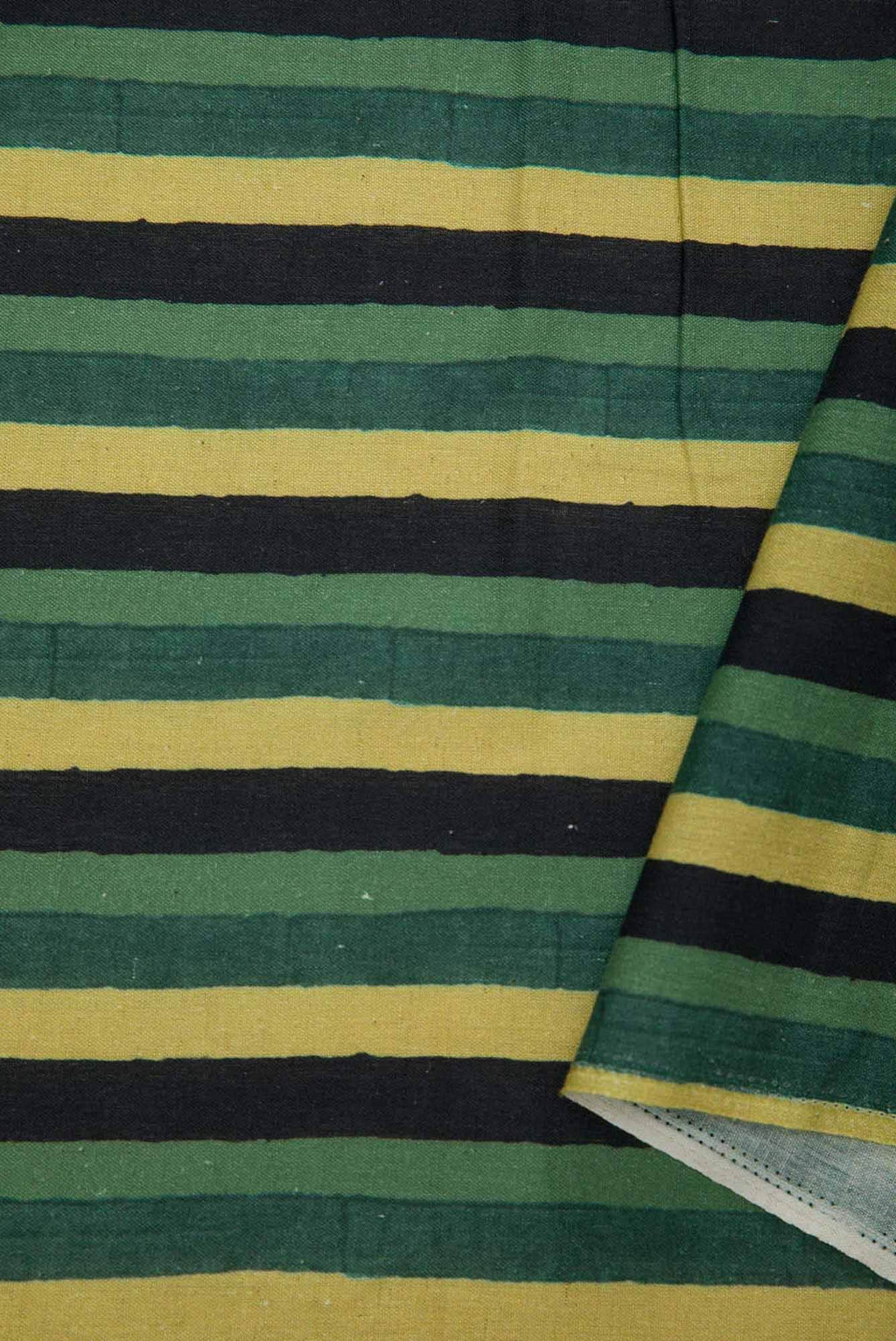 Black and Green Cotton Dress Material