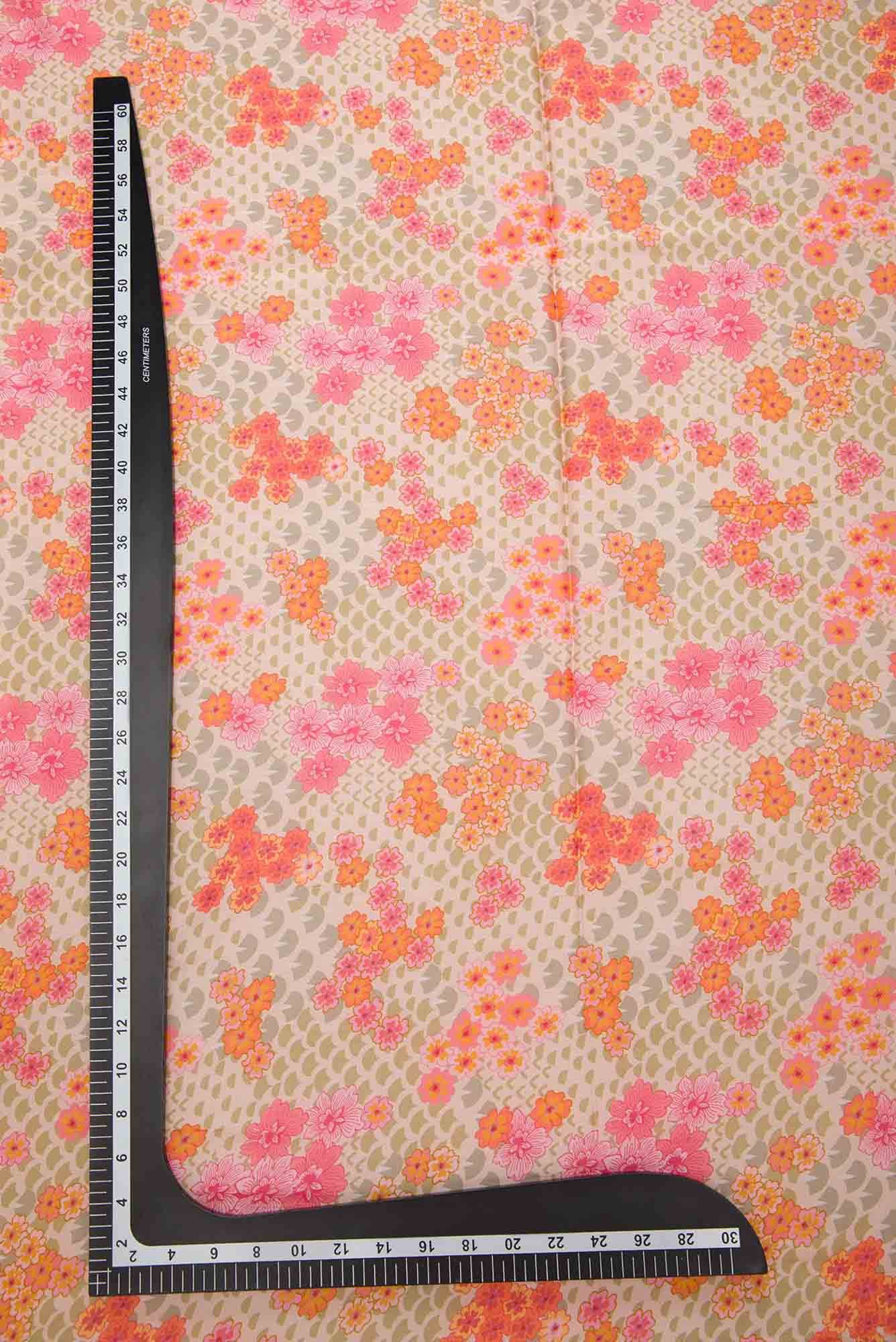 Sandal Printed Silk Dress Material