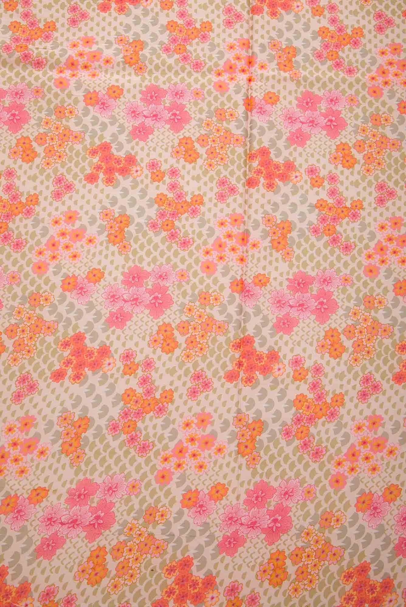 Sandal Printed Silk Dress Material
