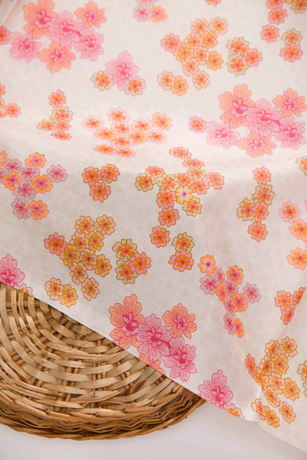 Sandal Printed Silk Dress Material