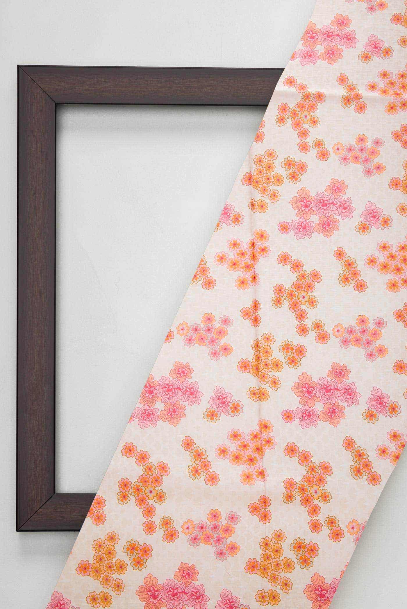 Sandal Printed Silk Dress Material