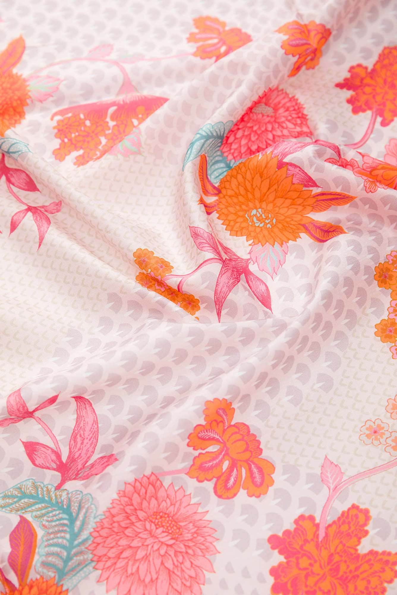 Sandal Printed Silk Dress Material