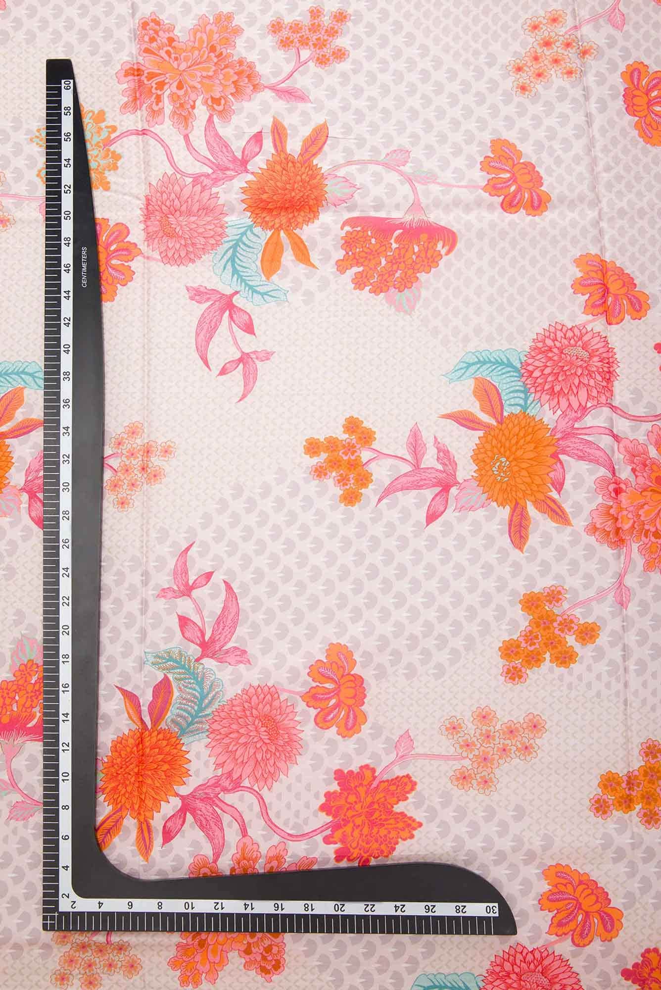 Sandal Printed Silk Dress Material