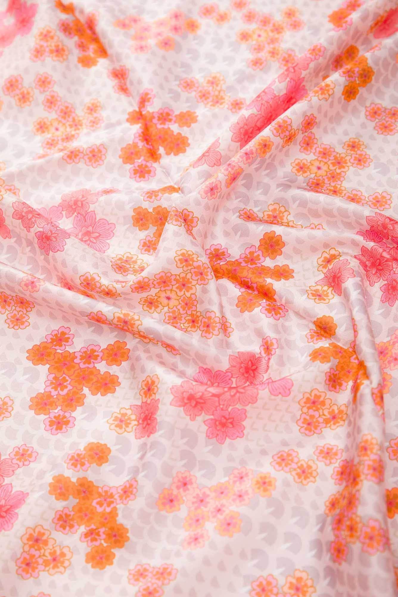 Sandal Printed Silk Dress Material