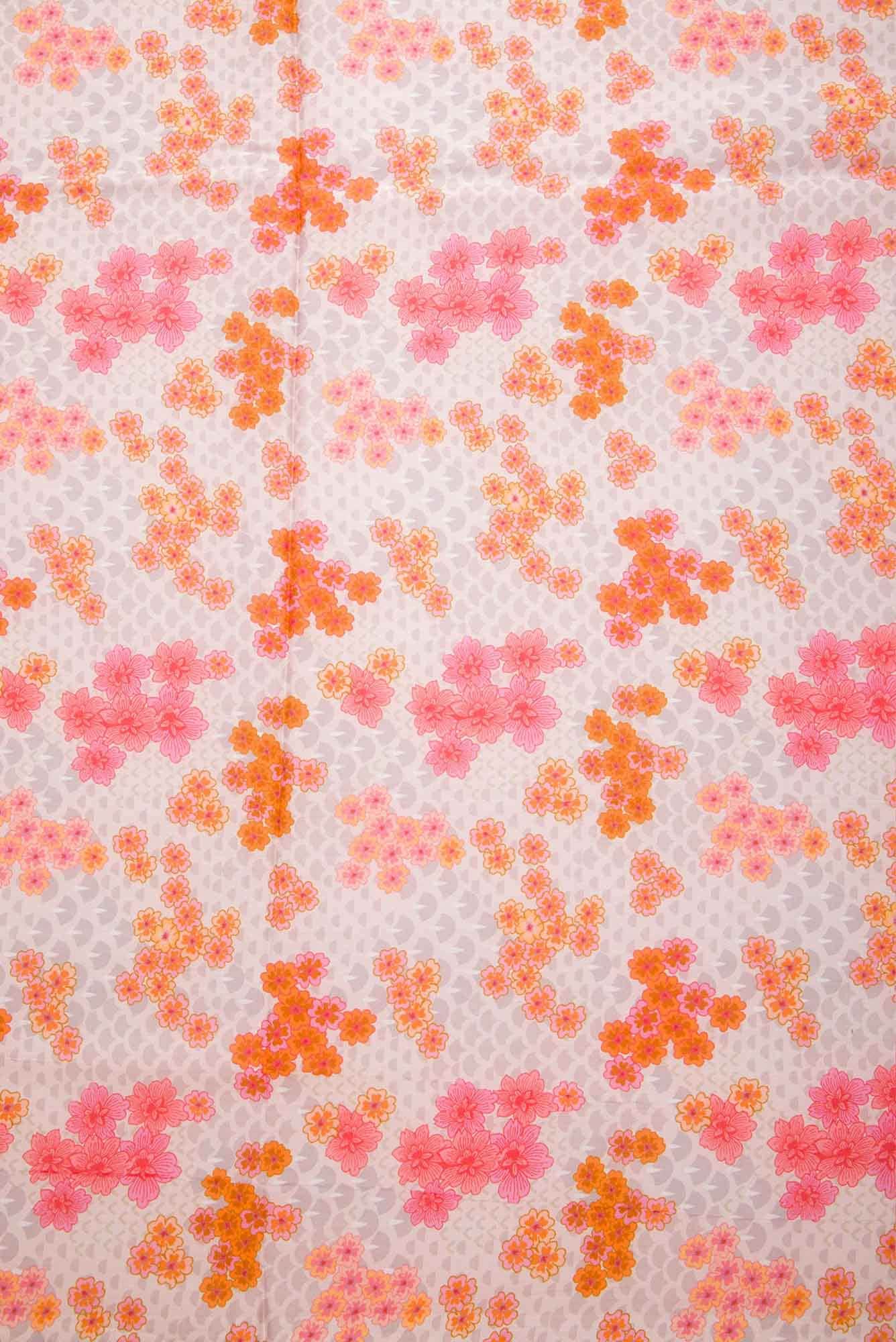 Sandal Printed Silk Dress Material