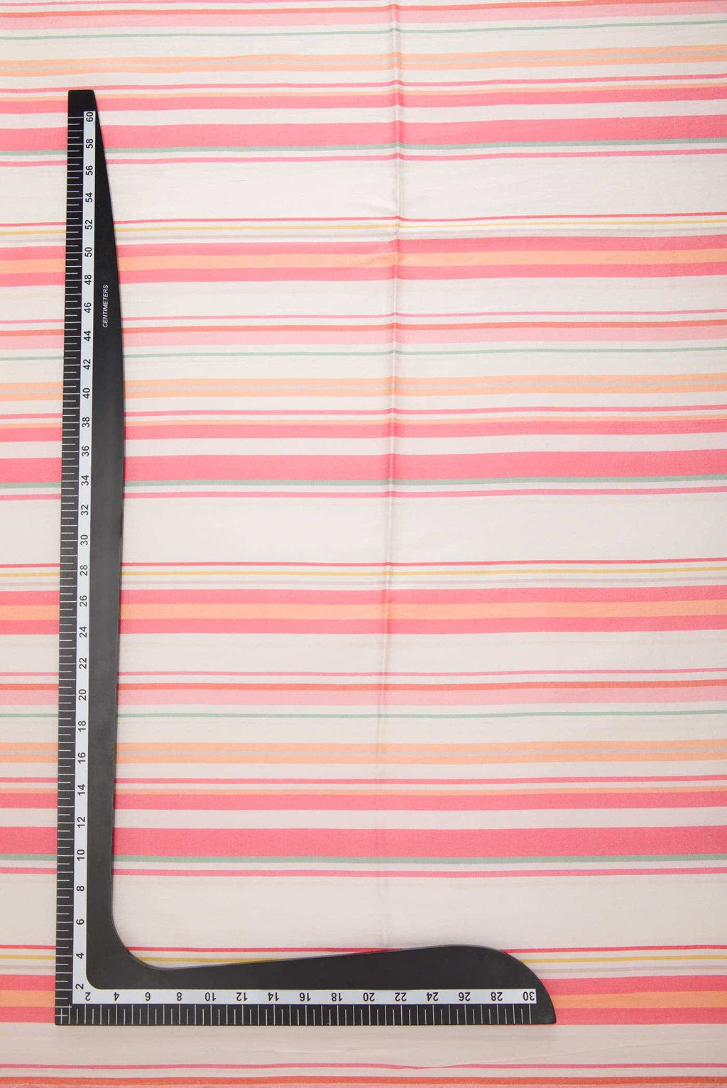 Peach and Off White Printed Silk Dress Material