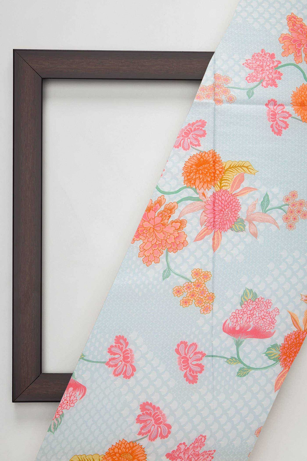Blue Printed Silk Dress Material