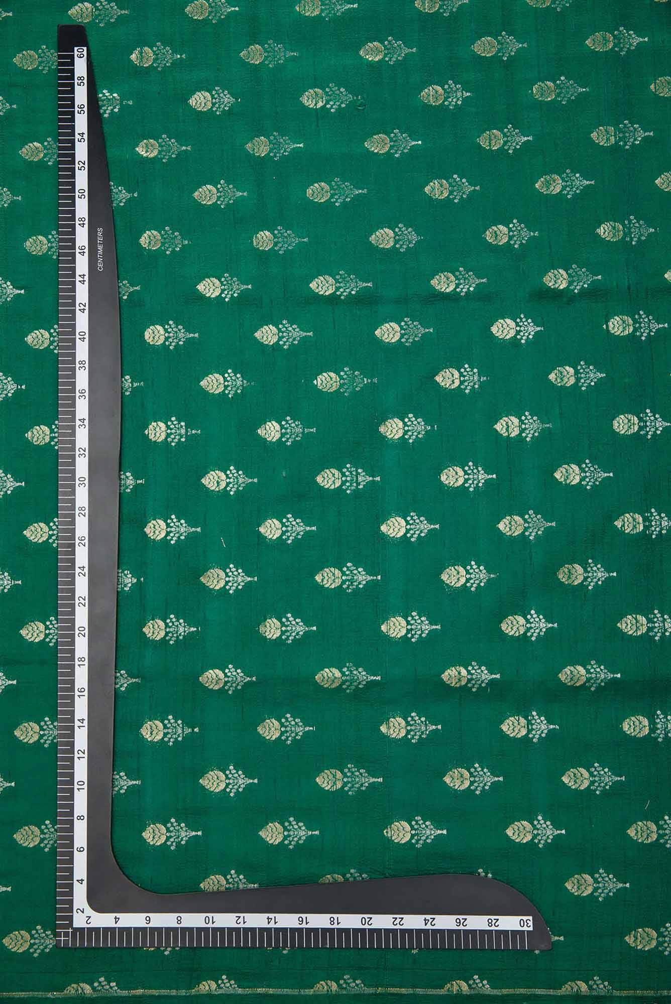 Green Raw Silk Dress Material