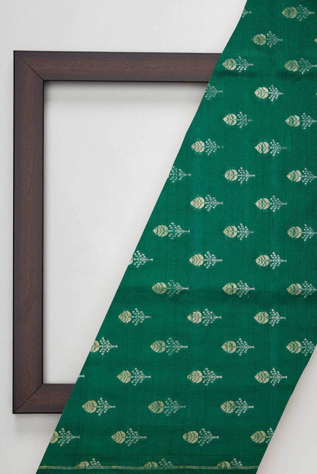 Green Raw Silk Dress Material