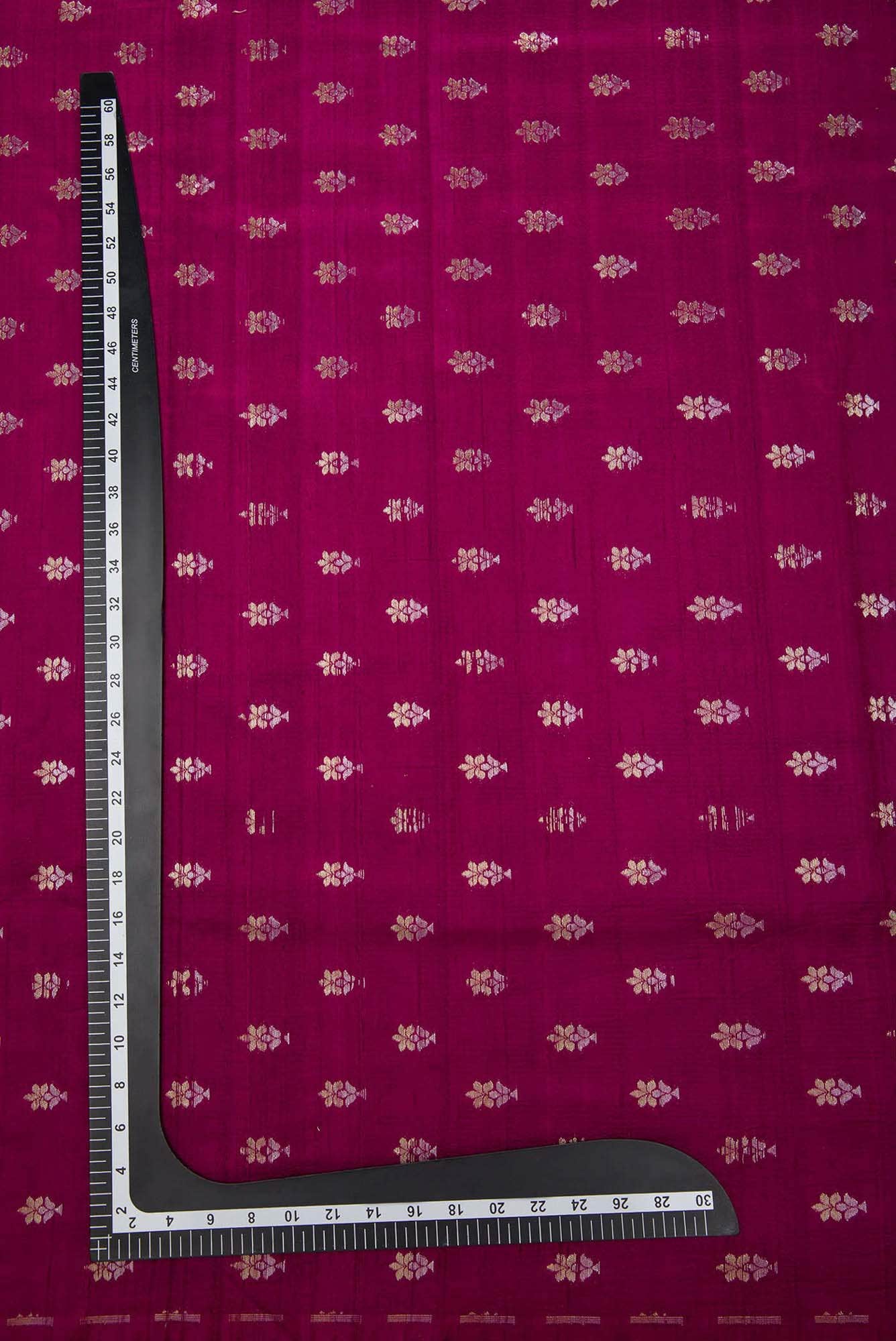 Magenta Raw Silk Dress Material