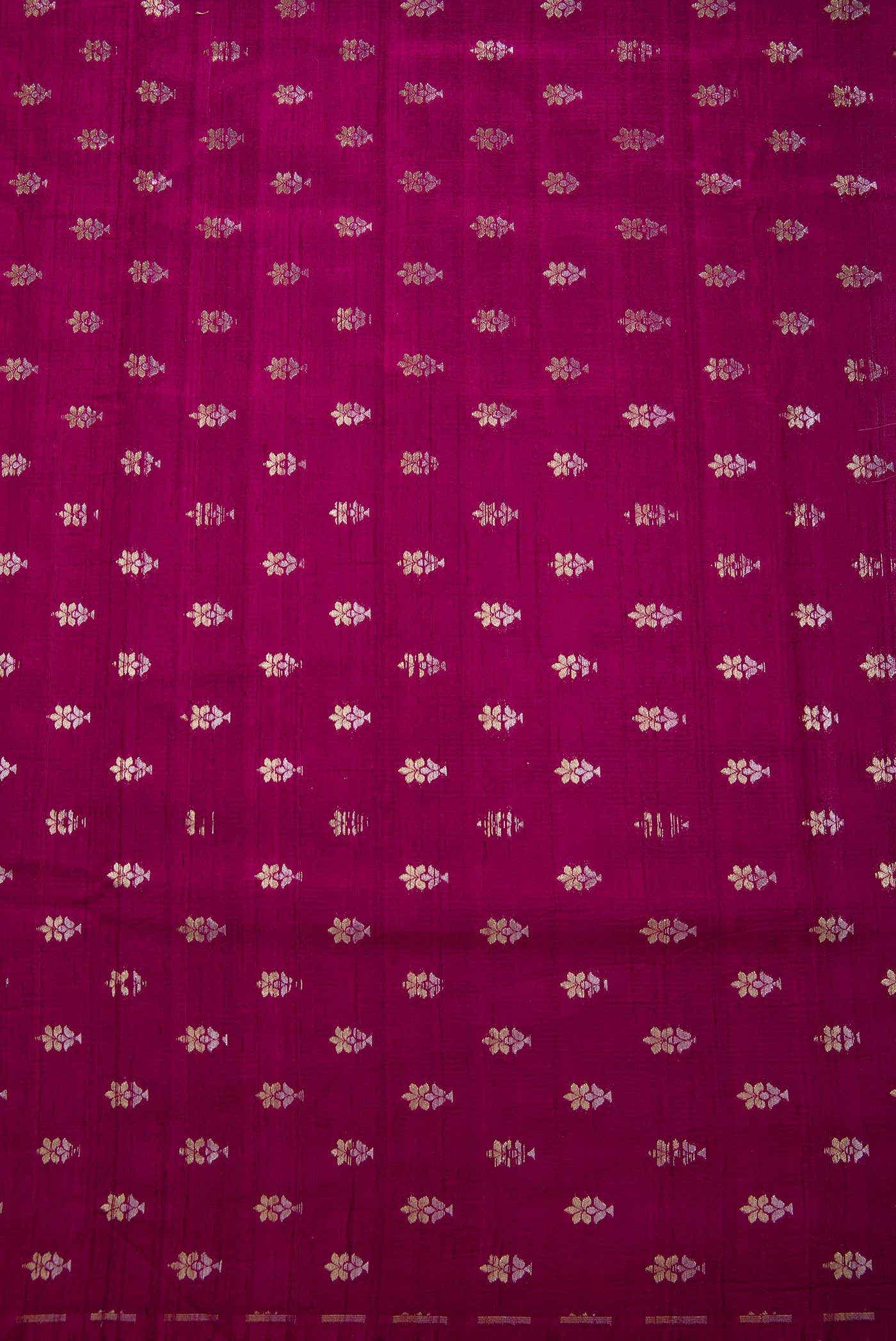 Magenta Raw Silk Dress Material