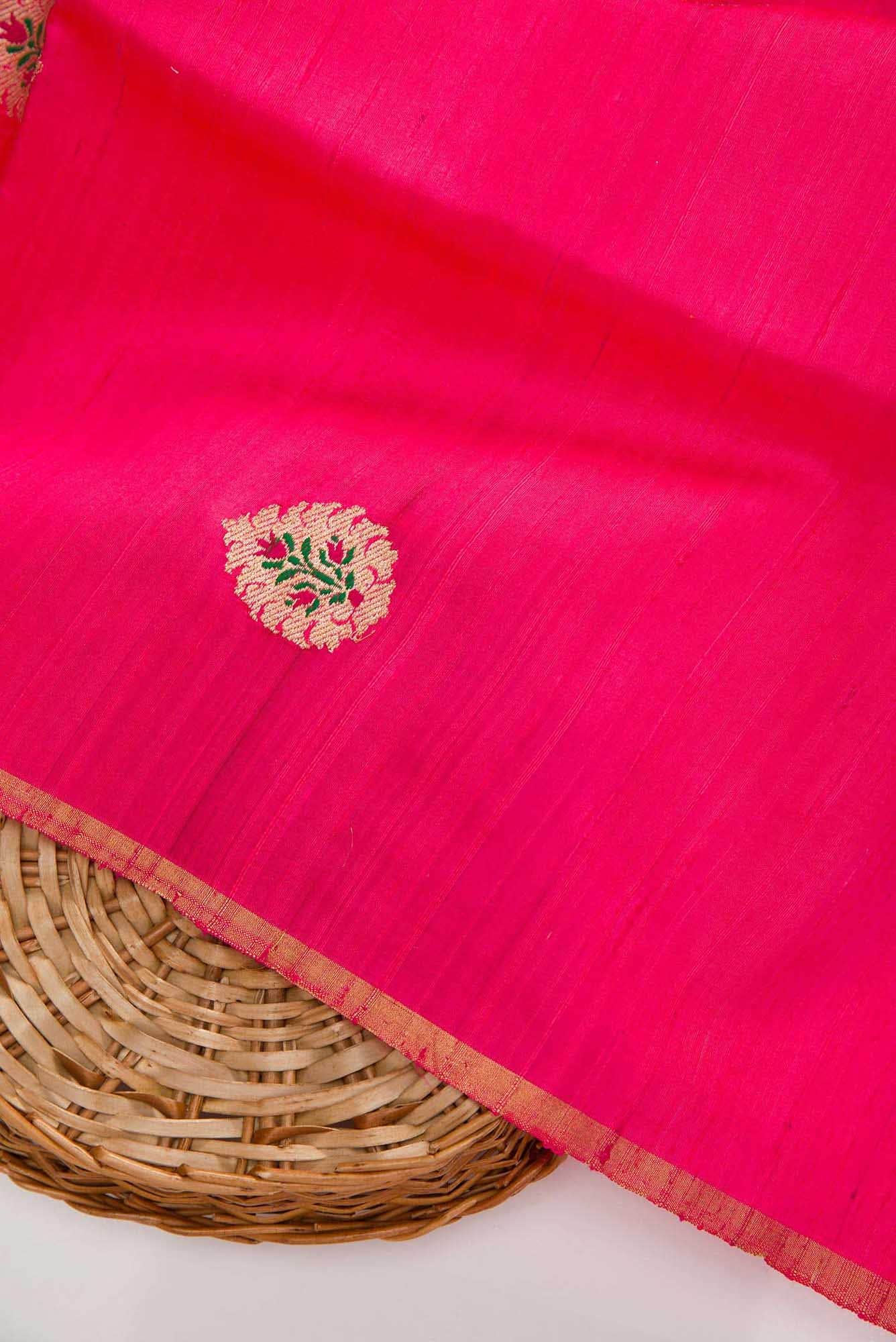 Pink Raw Silk Dress Material