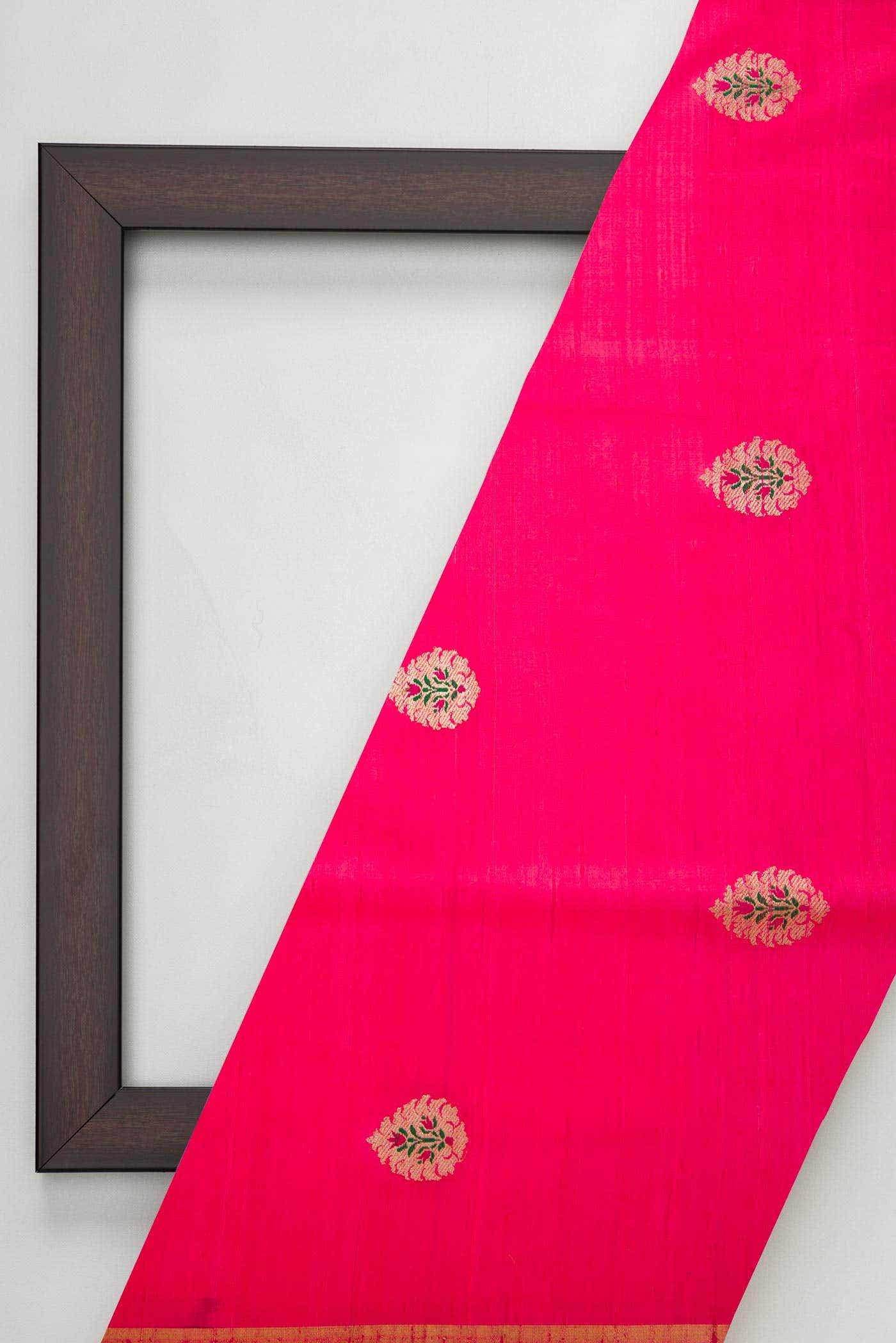 Pink Raw Silk Dress Material
