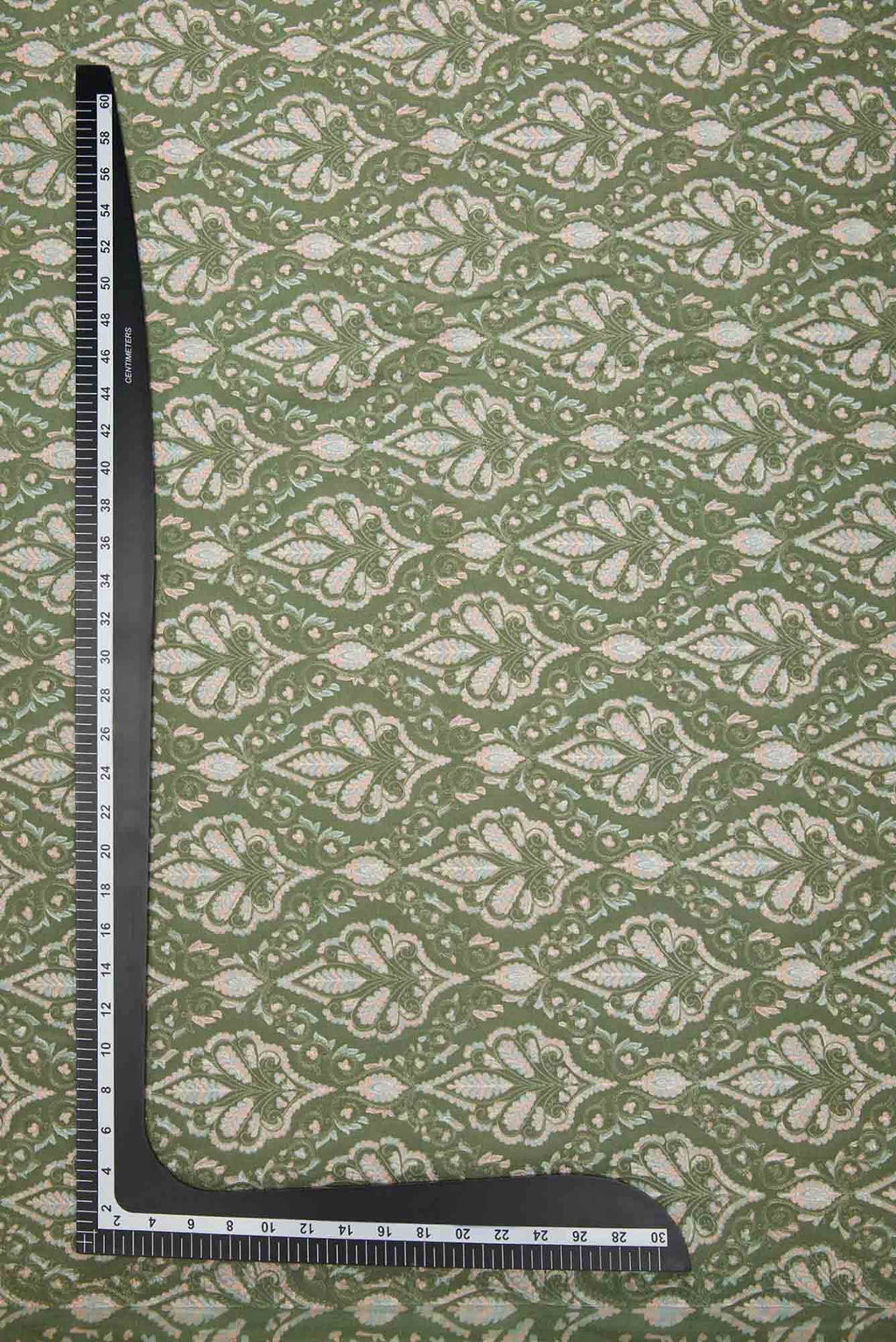 Mehandi Green Chanderi Silk Dress Material
