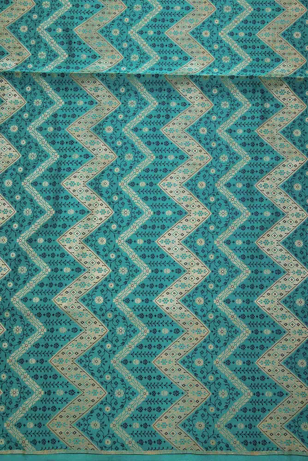 Maya Blue Banarasi Silk Dress Material