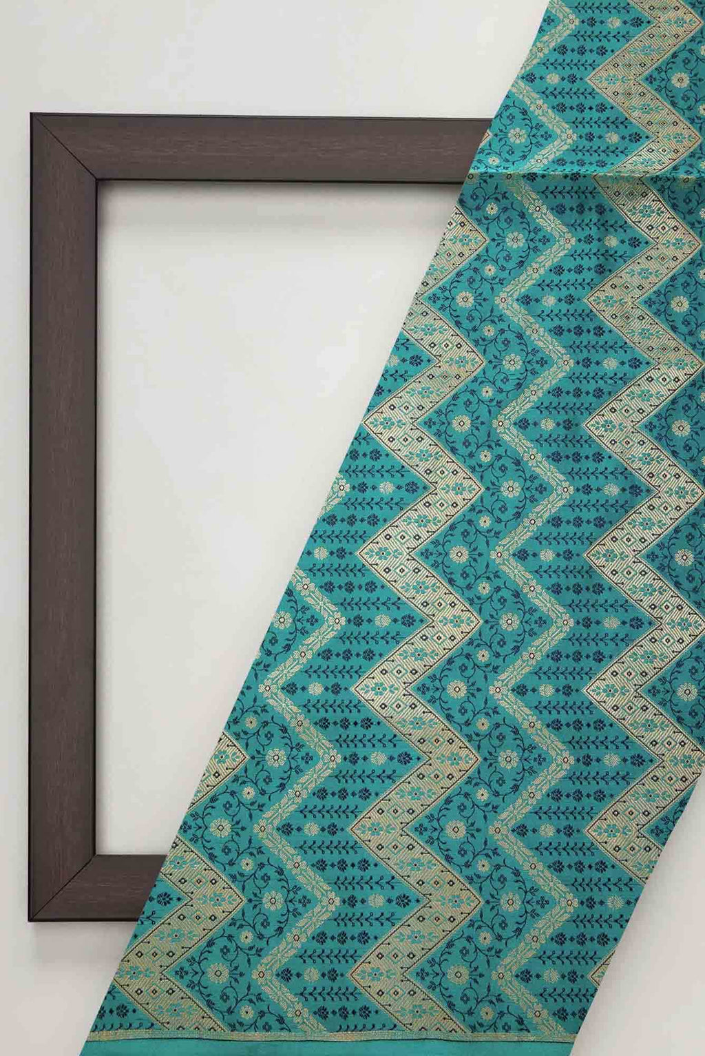 Maya Blue Banarasi Silk Dress Material