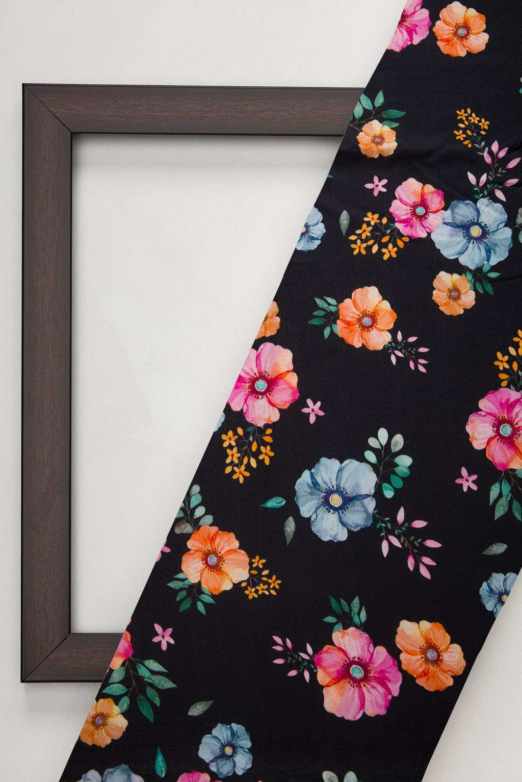 Black Chanderi Silk Dress Material