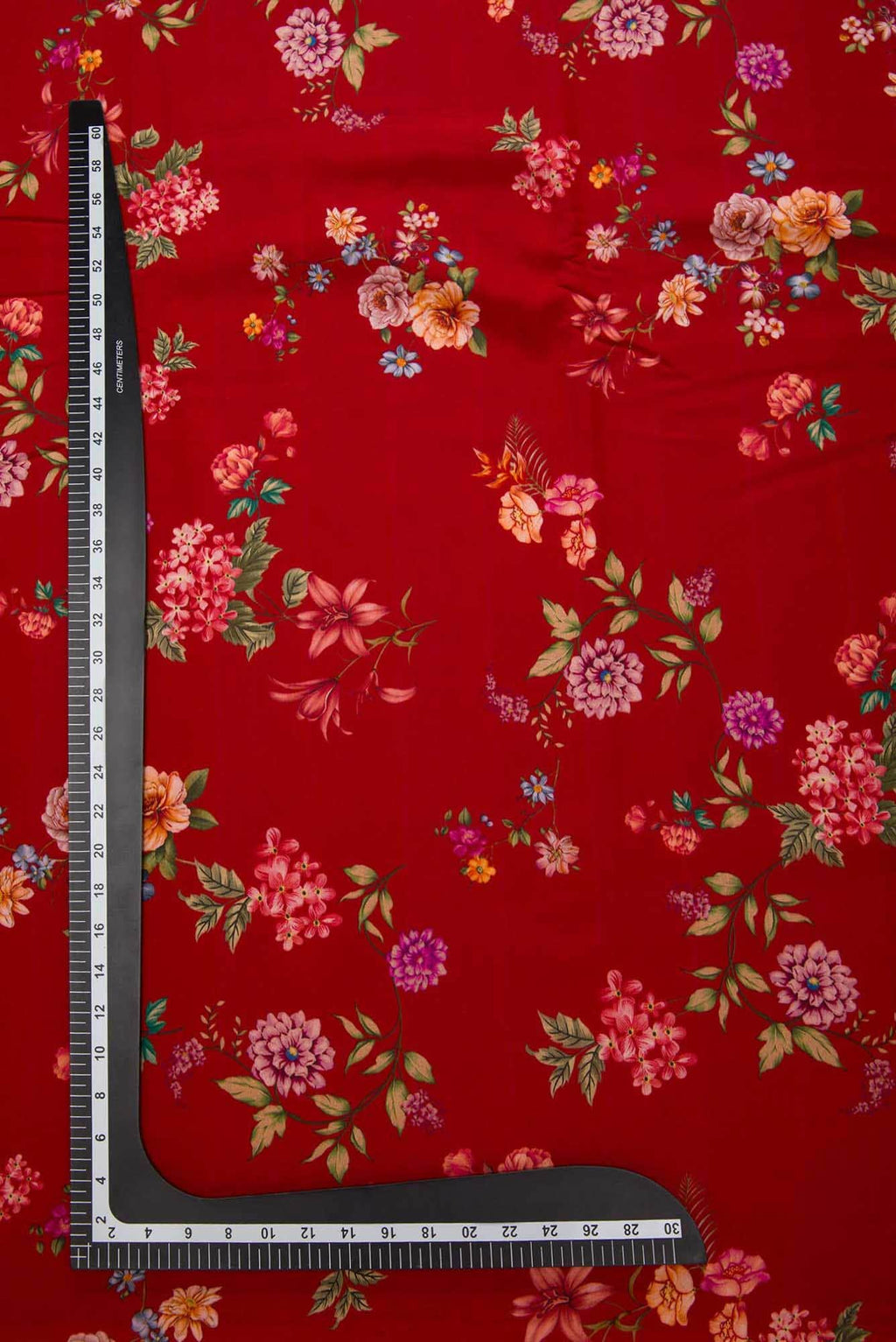 Red Chanderi Silk Dress Material