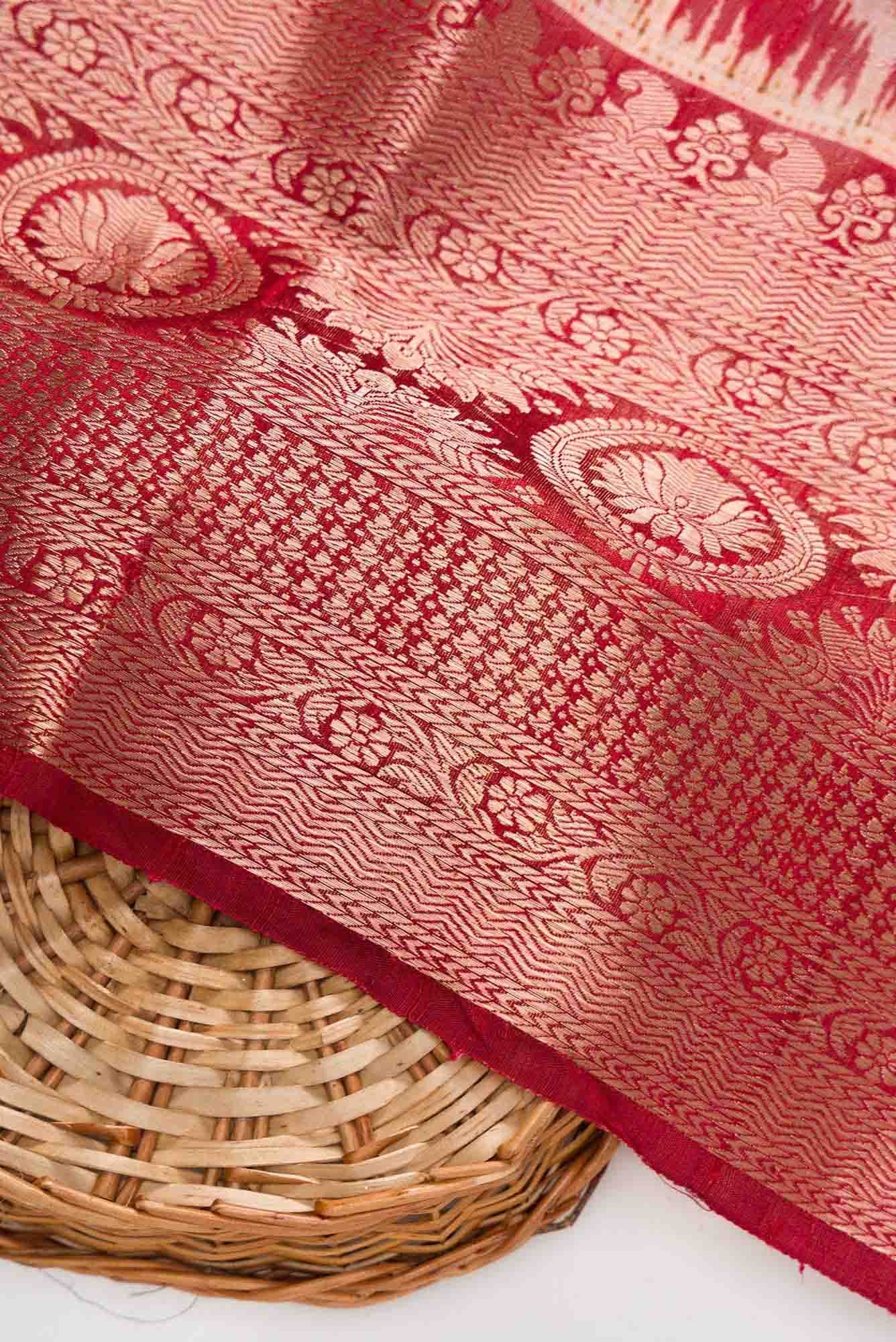 Pink Raw Silk Dress Material