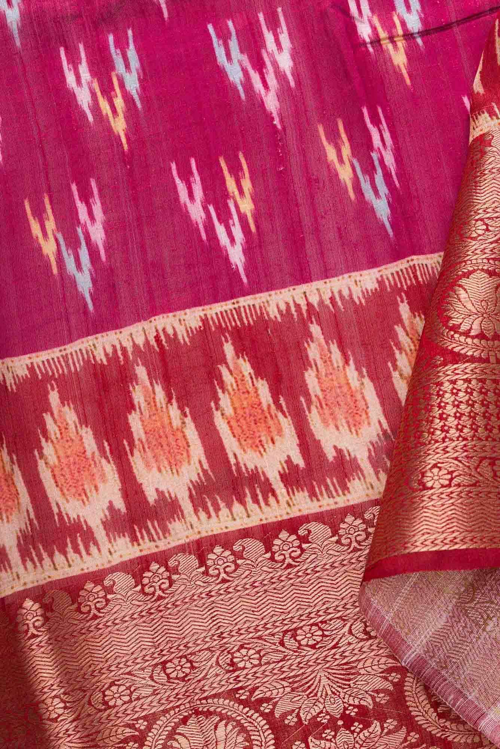 Pink Raw Silk Dress Material