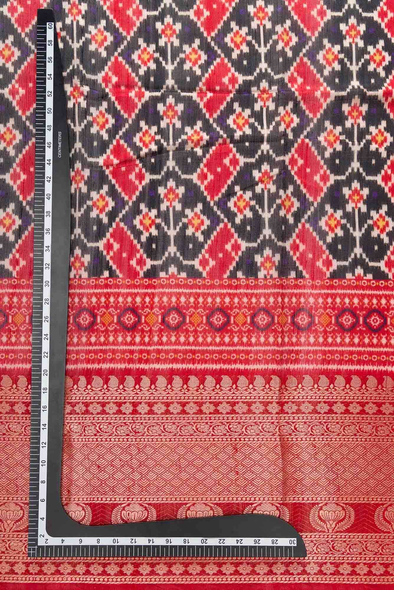 Black Raw Silk Dress Material