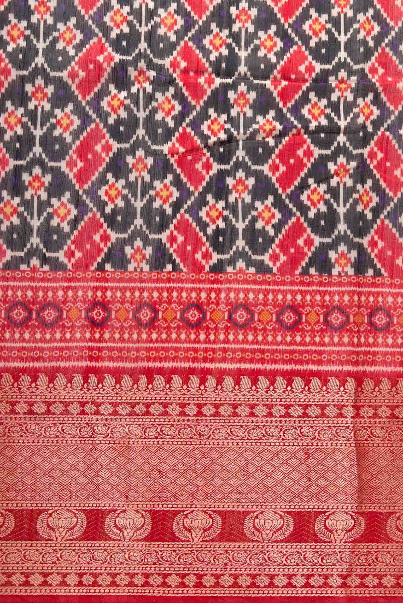 Black Raw Silk Dress Material