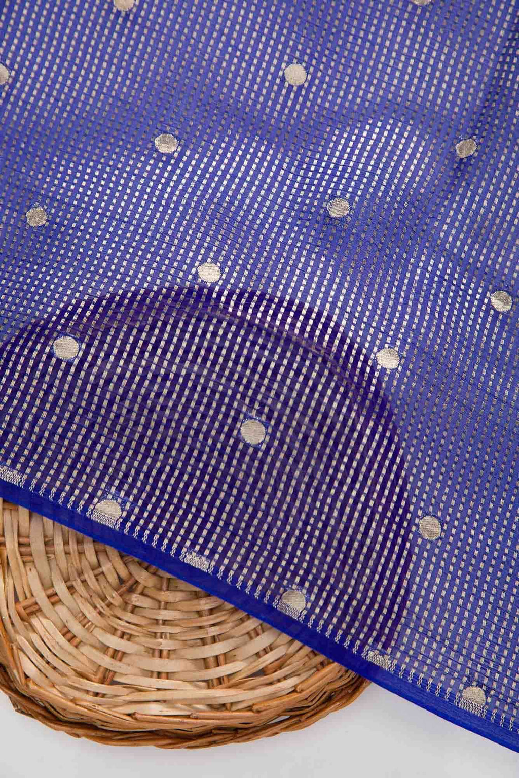 Royal Blue Organza Silk Dress Material