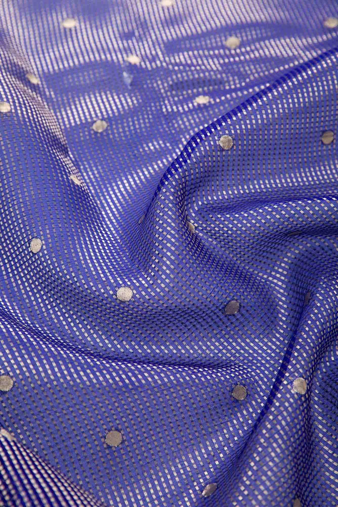Royal Blue Organza Silk Dress Material