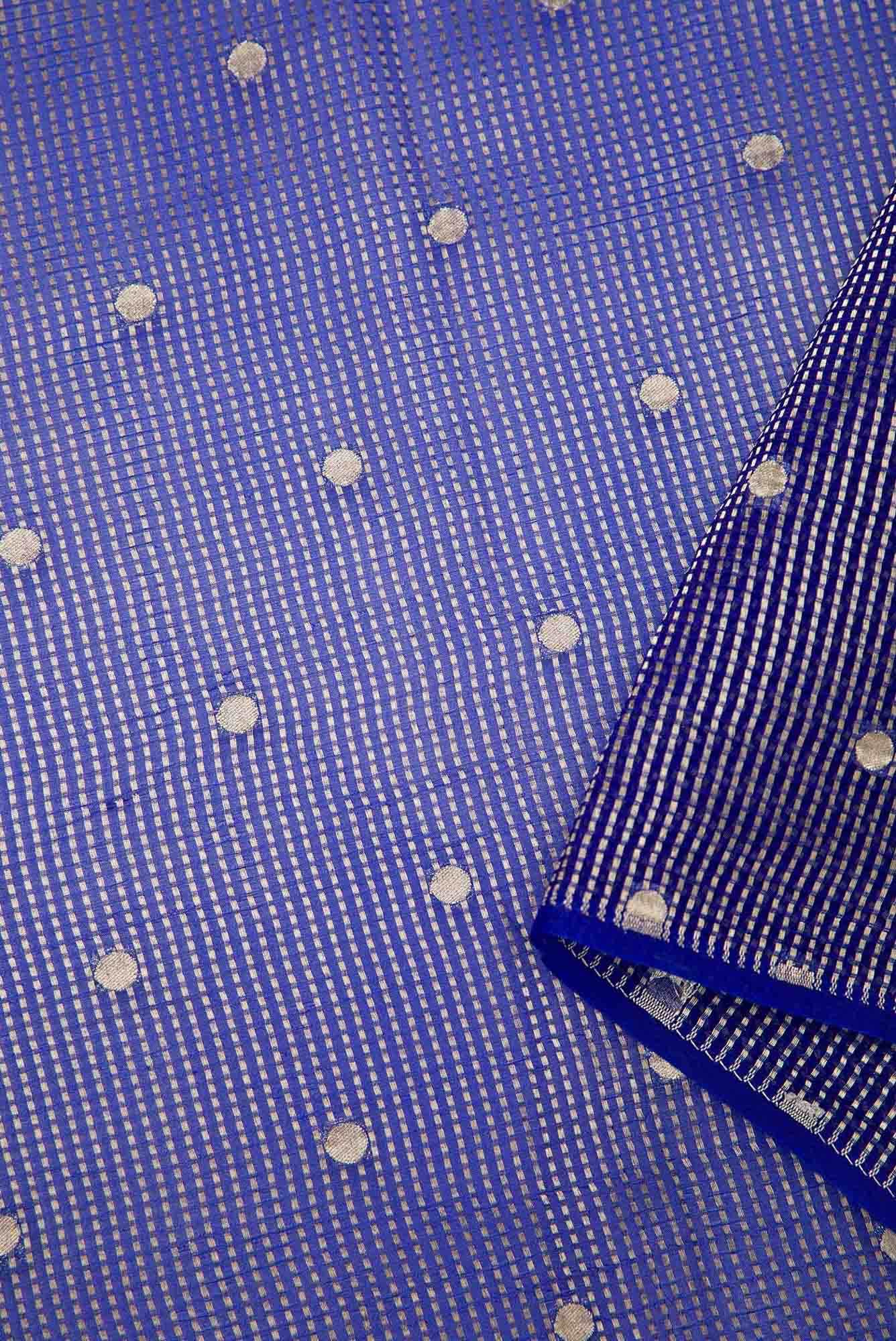 Royal Blue Organza Silk Dress Material