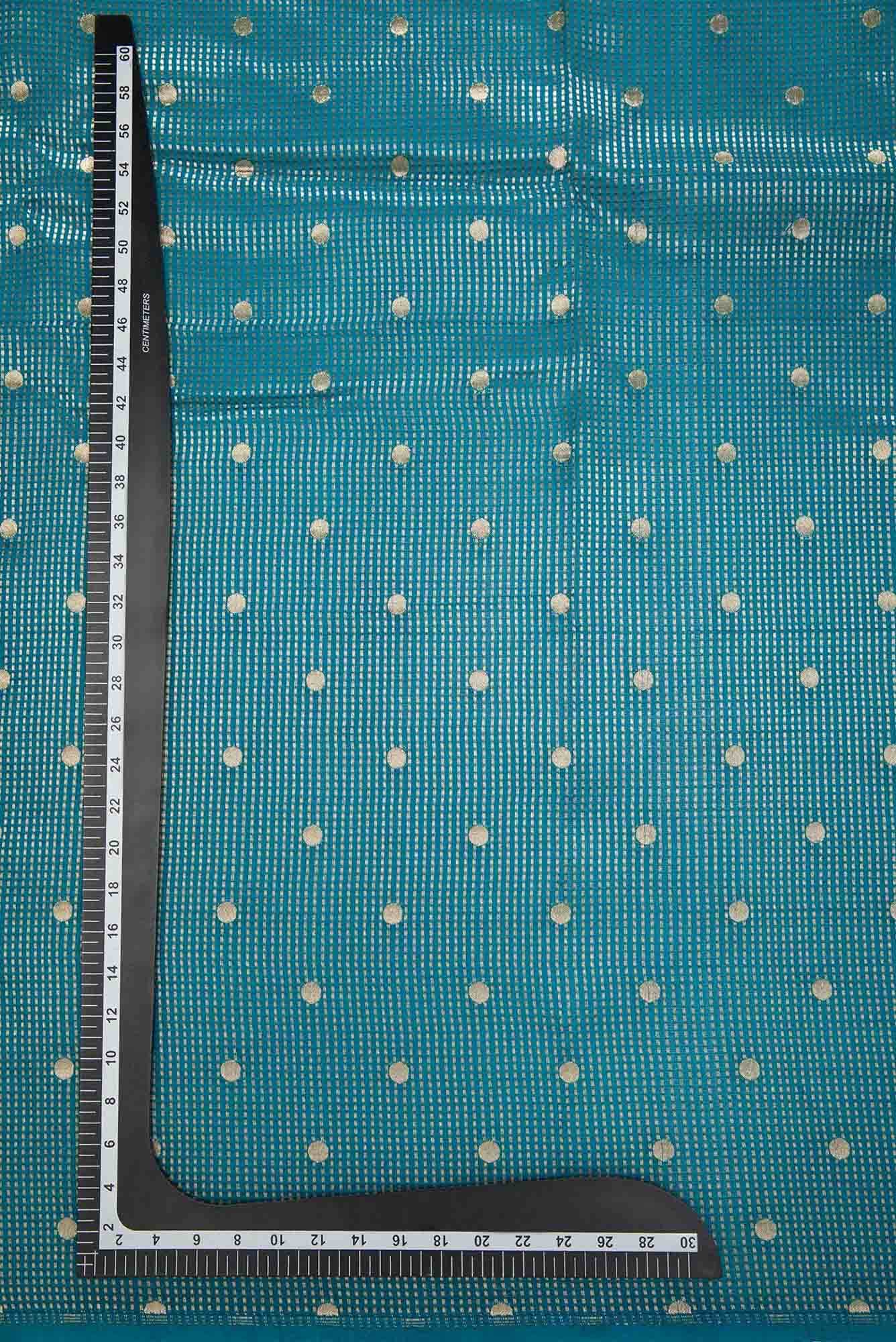 Peacock Blue Organza Silk Dress Material