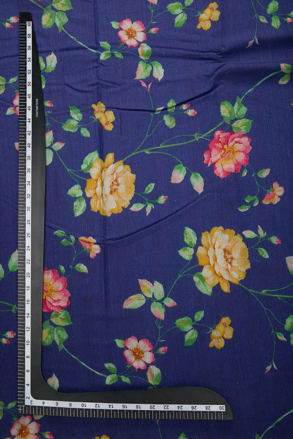 Blue Tussar Silk Dress Material