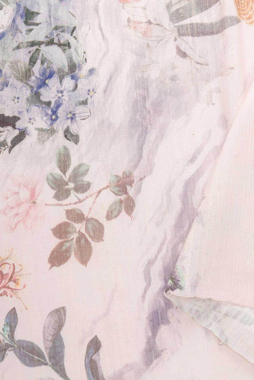 Rose pink Raw Silk Dress Material