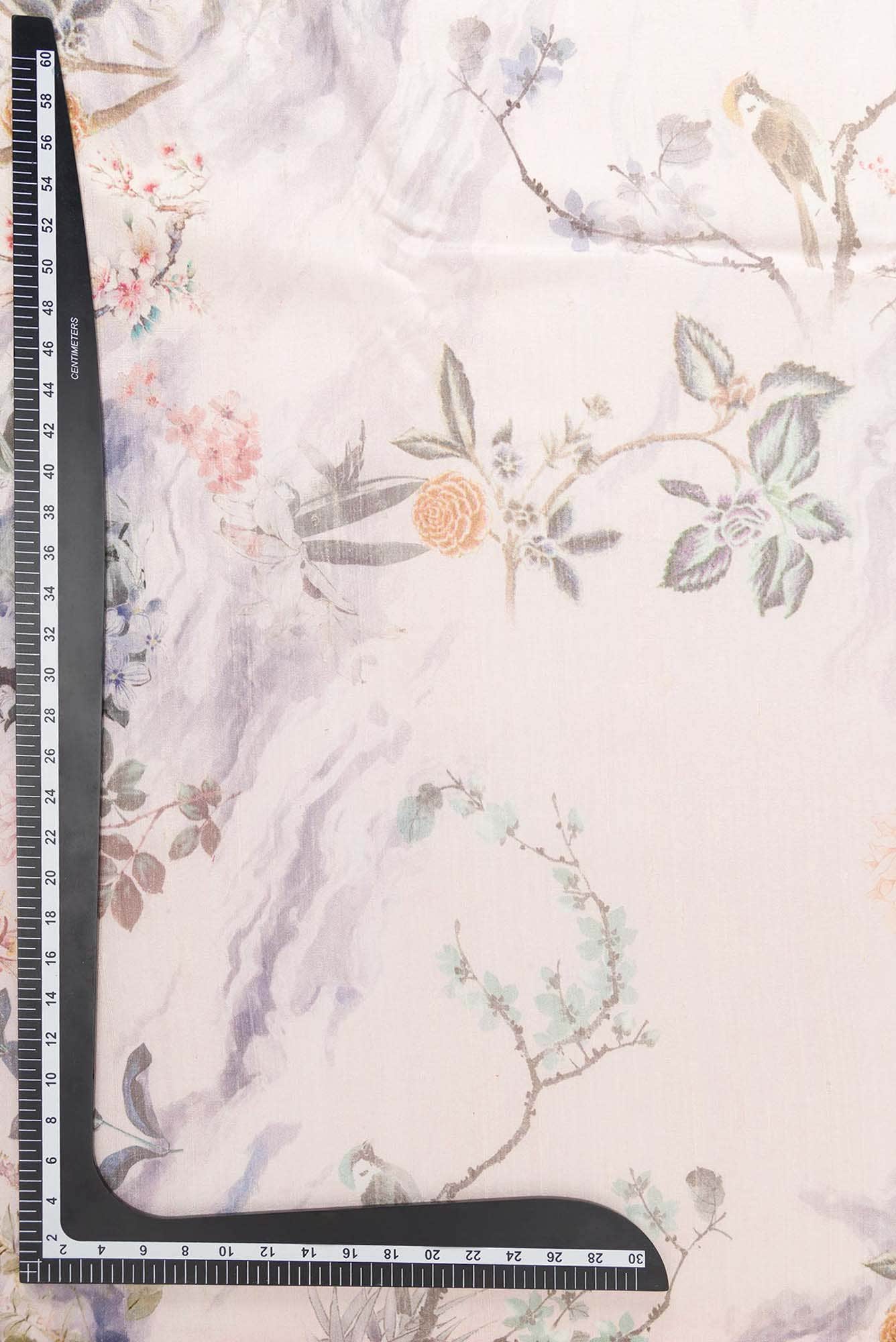 Rose pink Raw Silk Dress Material