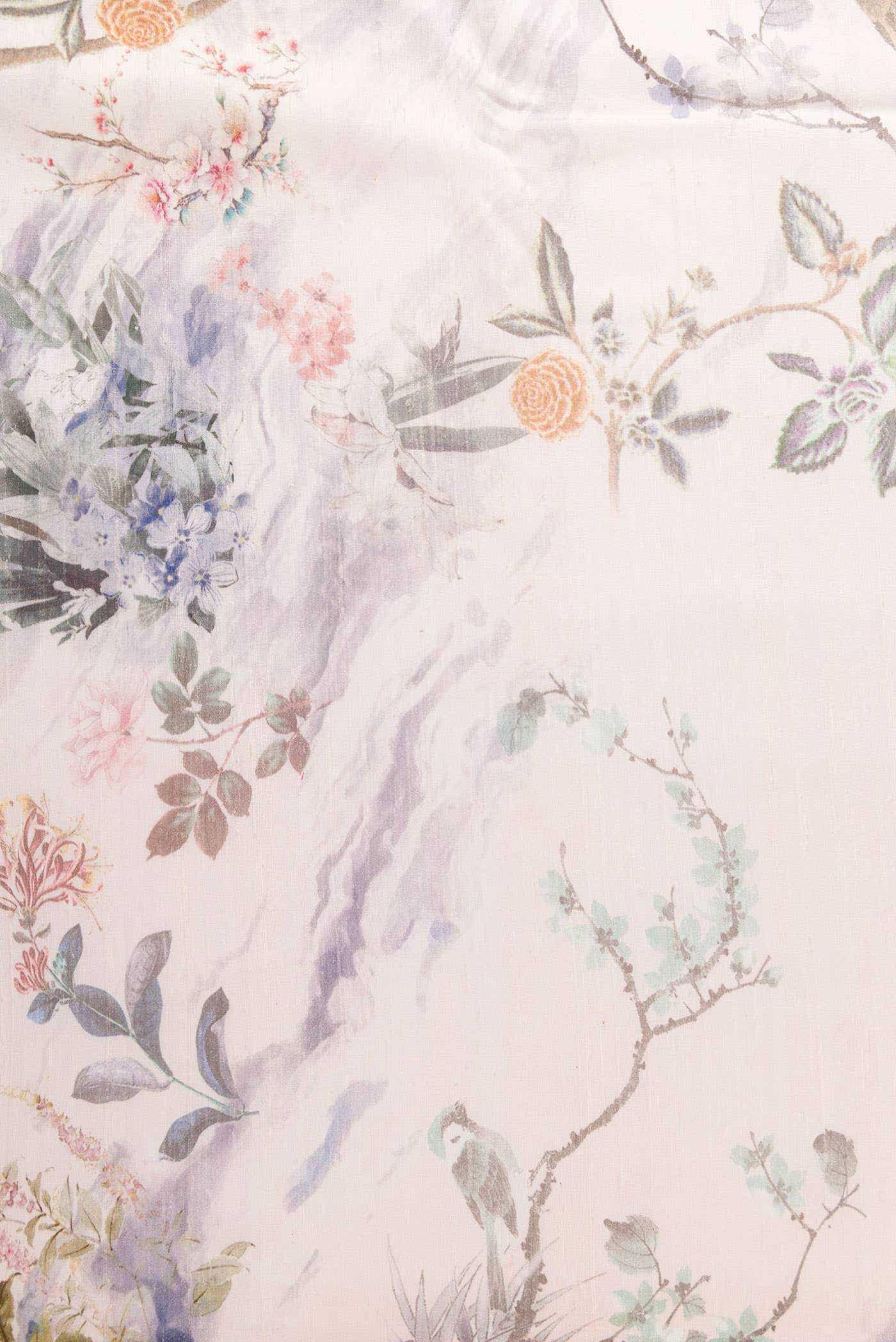 Rose pink Raw Silk Dress Material