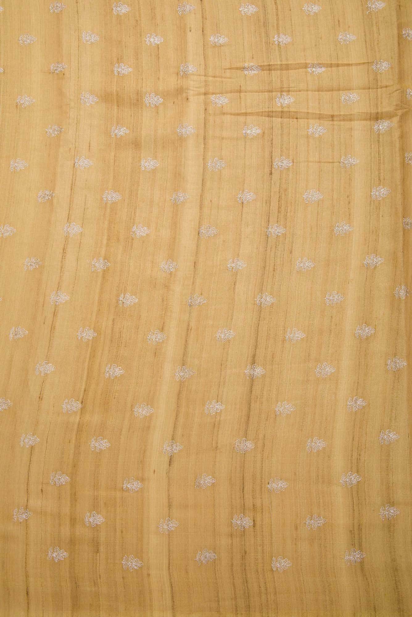 Gold Tussar Silk Dress Material