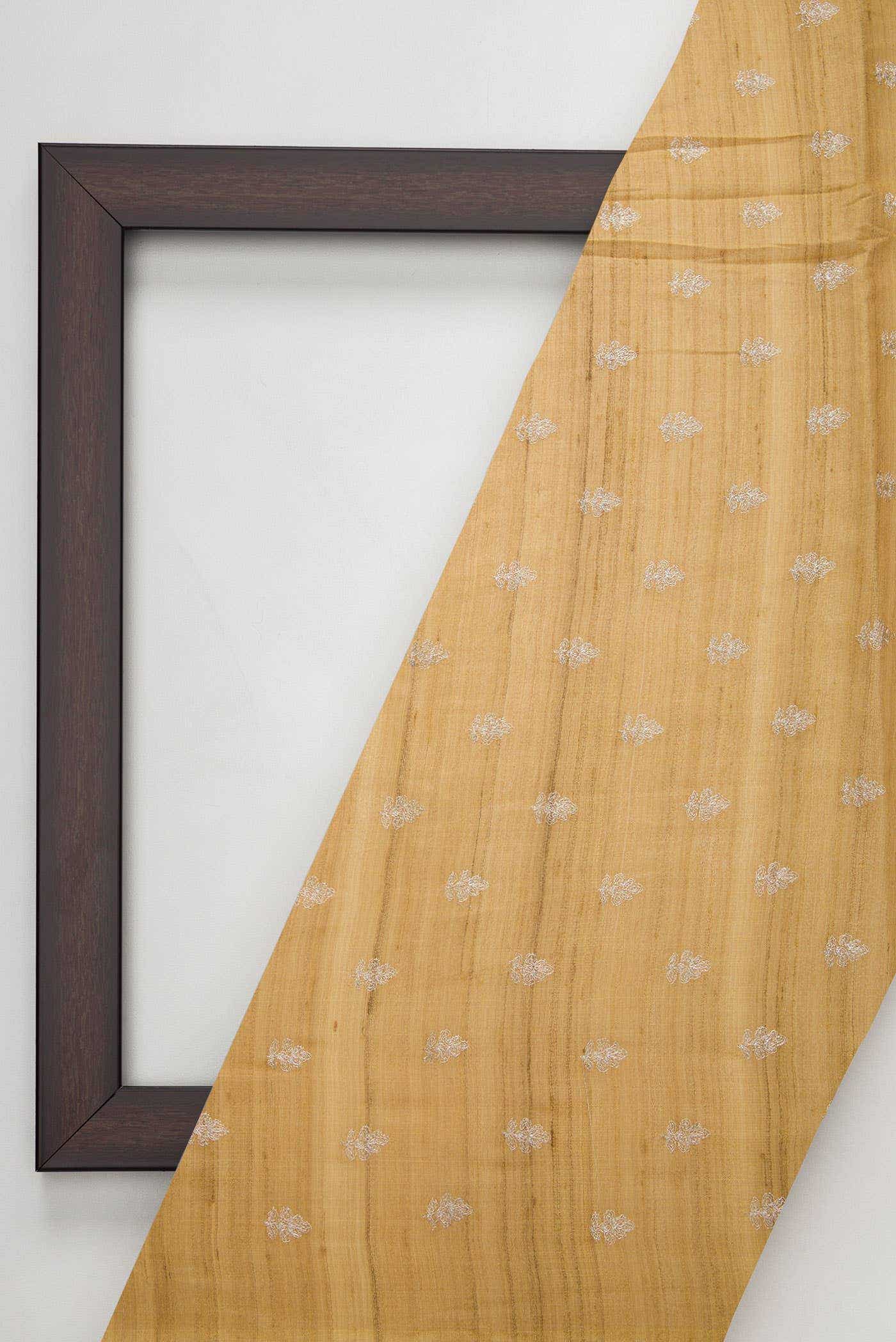 Gold Tussar Silk Dress Material