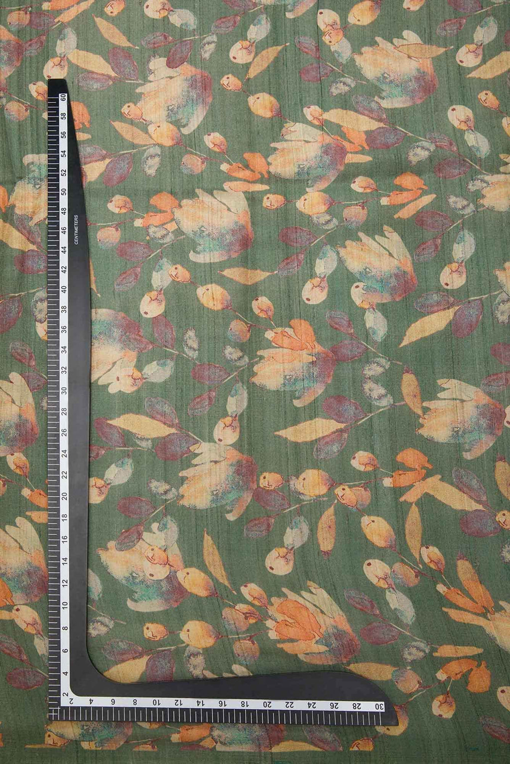 Green Tussar Silk Dress Material