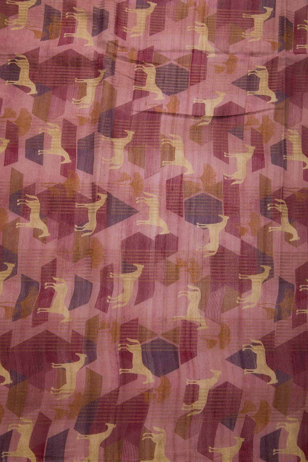Pink Tussar Silk Dress Material