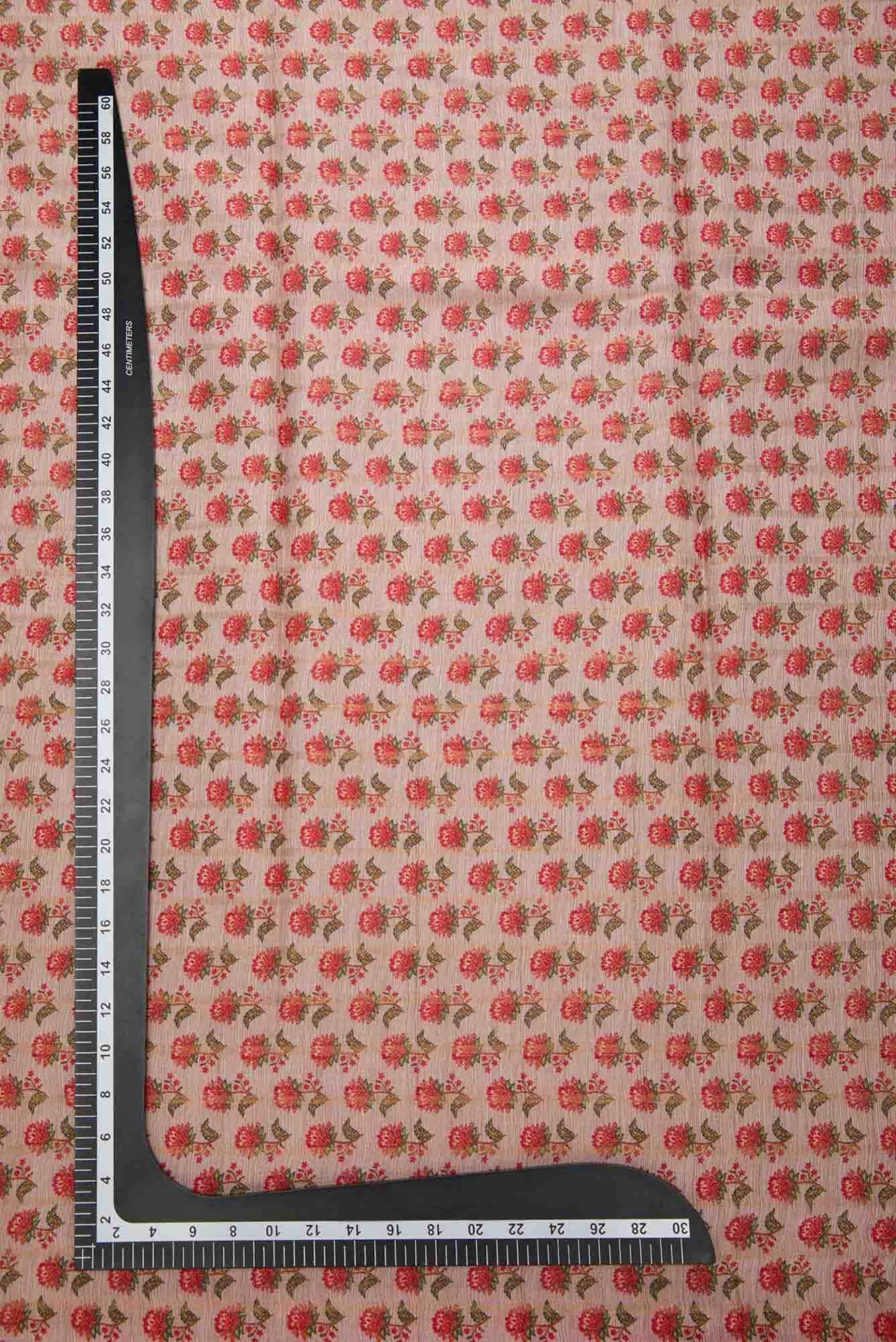 Rose pink Raw Silk Dress Material