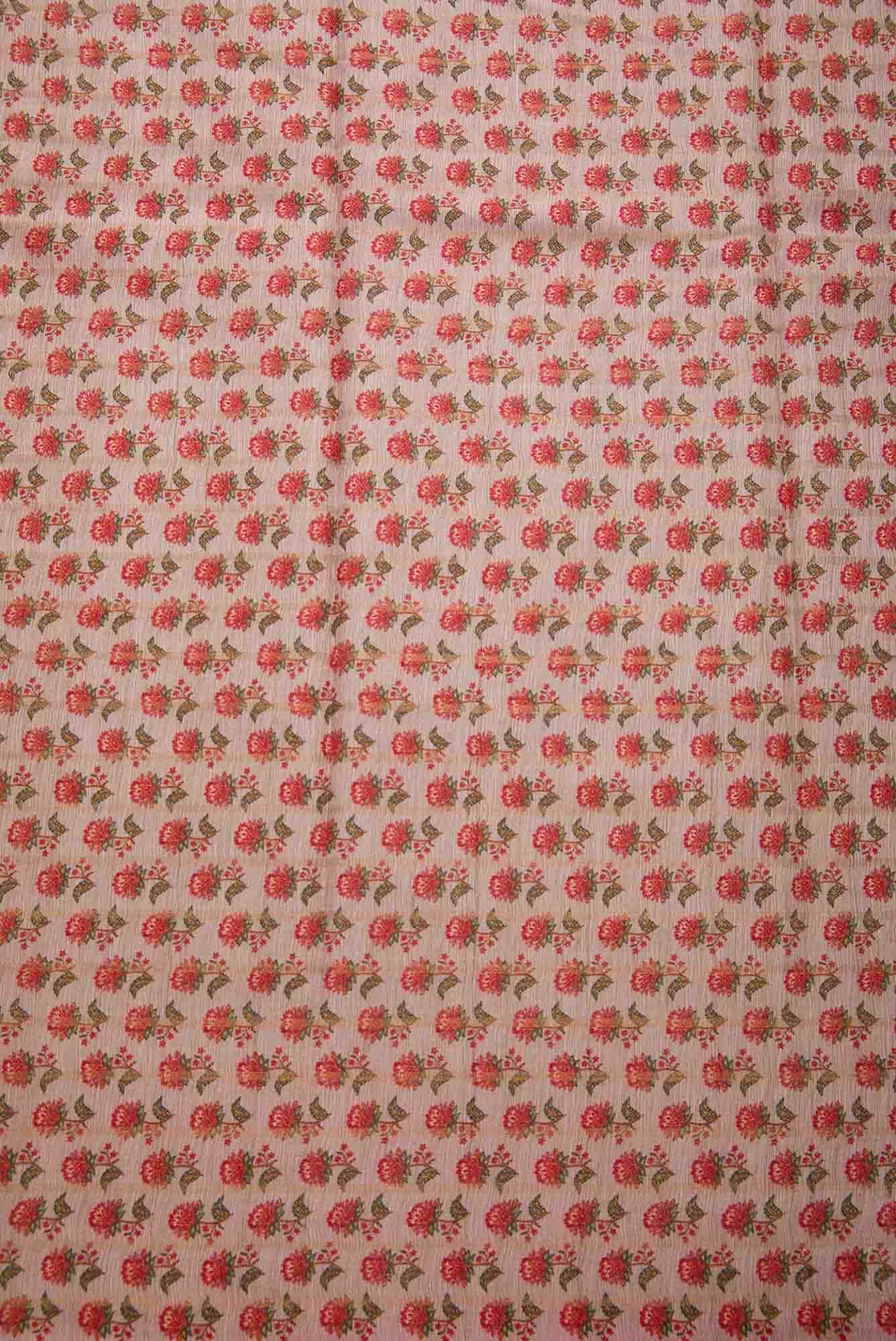 Rose pink Raw Silk Dress Material
