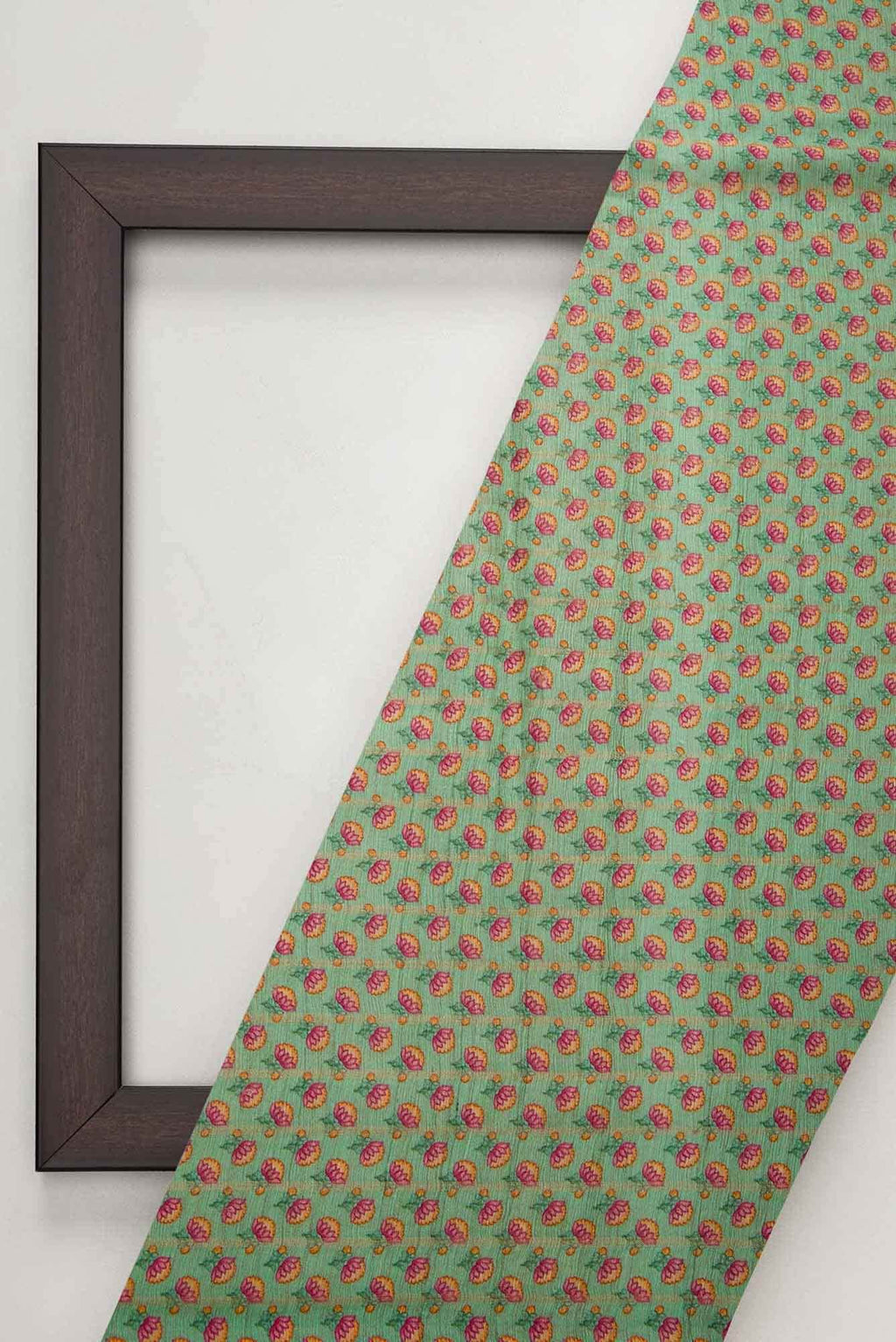 Sea Green Raw Silk Dress Material