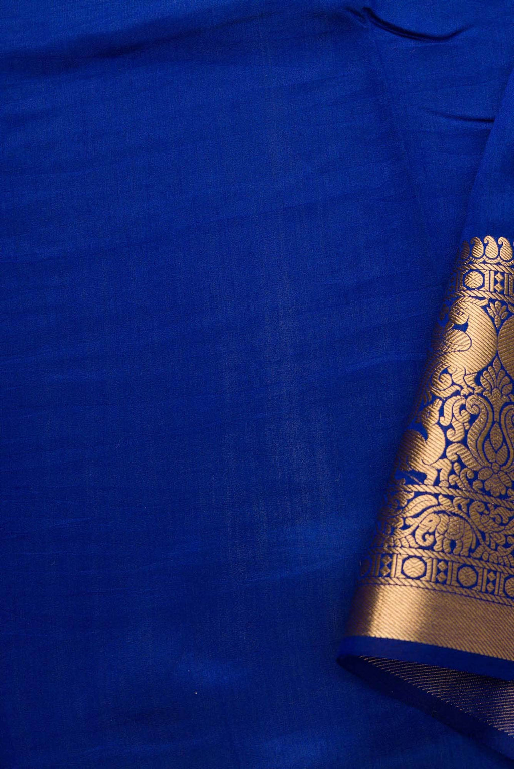 Royal Blue Raw Silk Dress Material