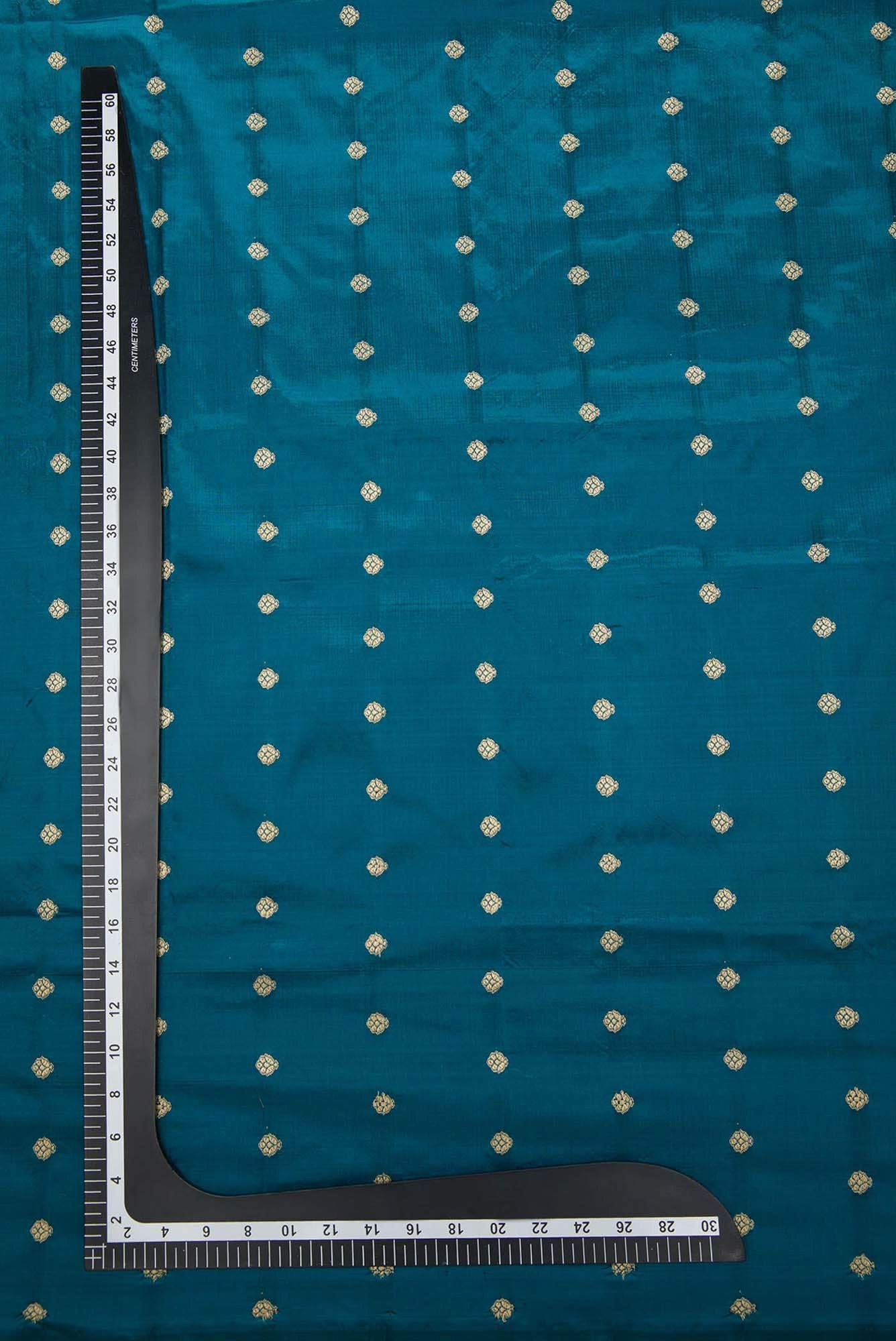 Peacock Blue Kanchipuram Silk Dress Material