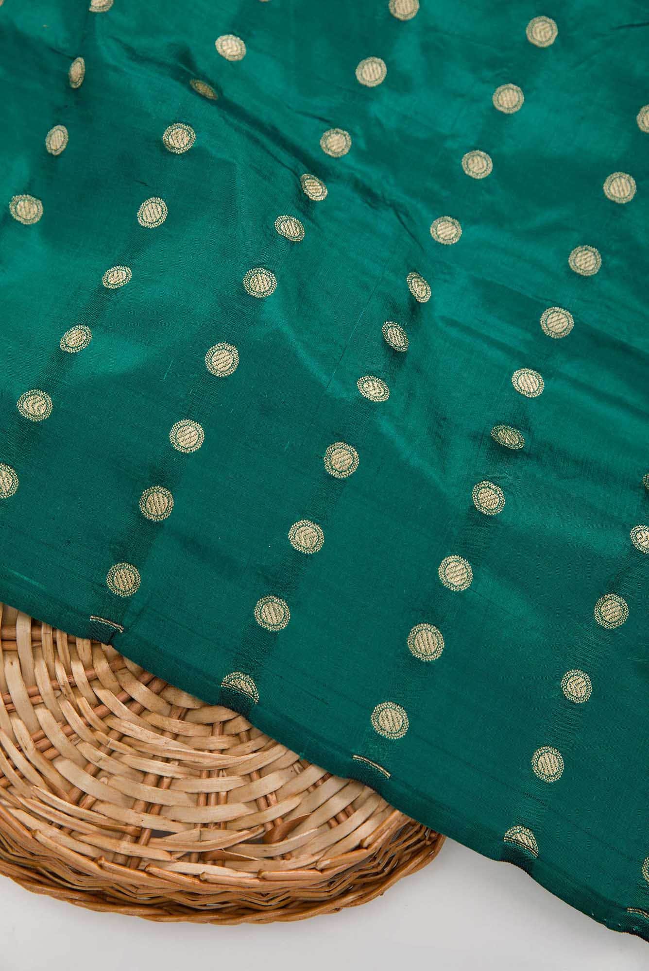 Green Kanchipuram Silk Dress Material