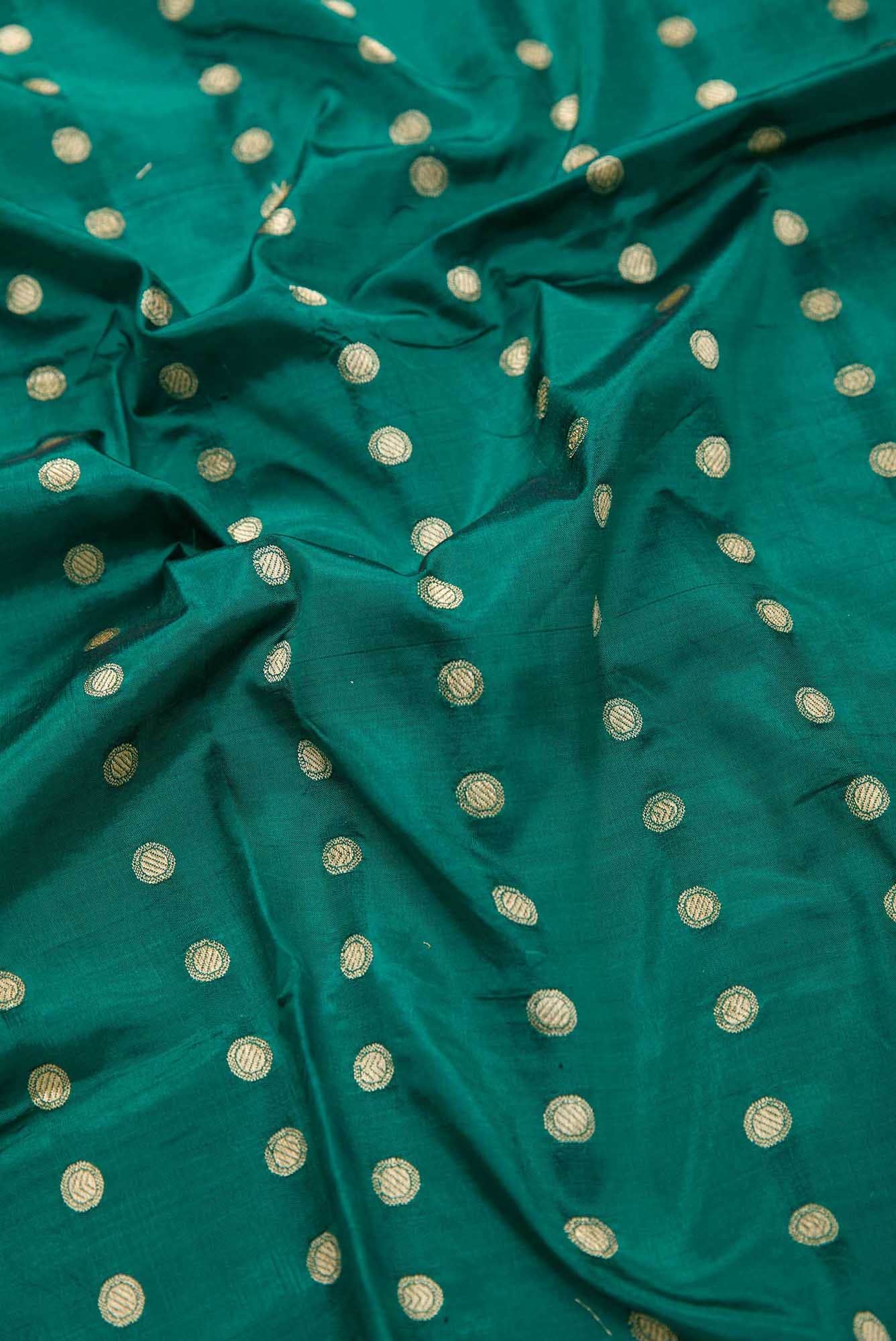 Green Kanchipuram Silk Dress Material