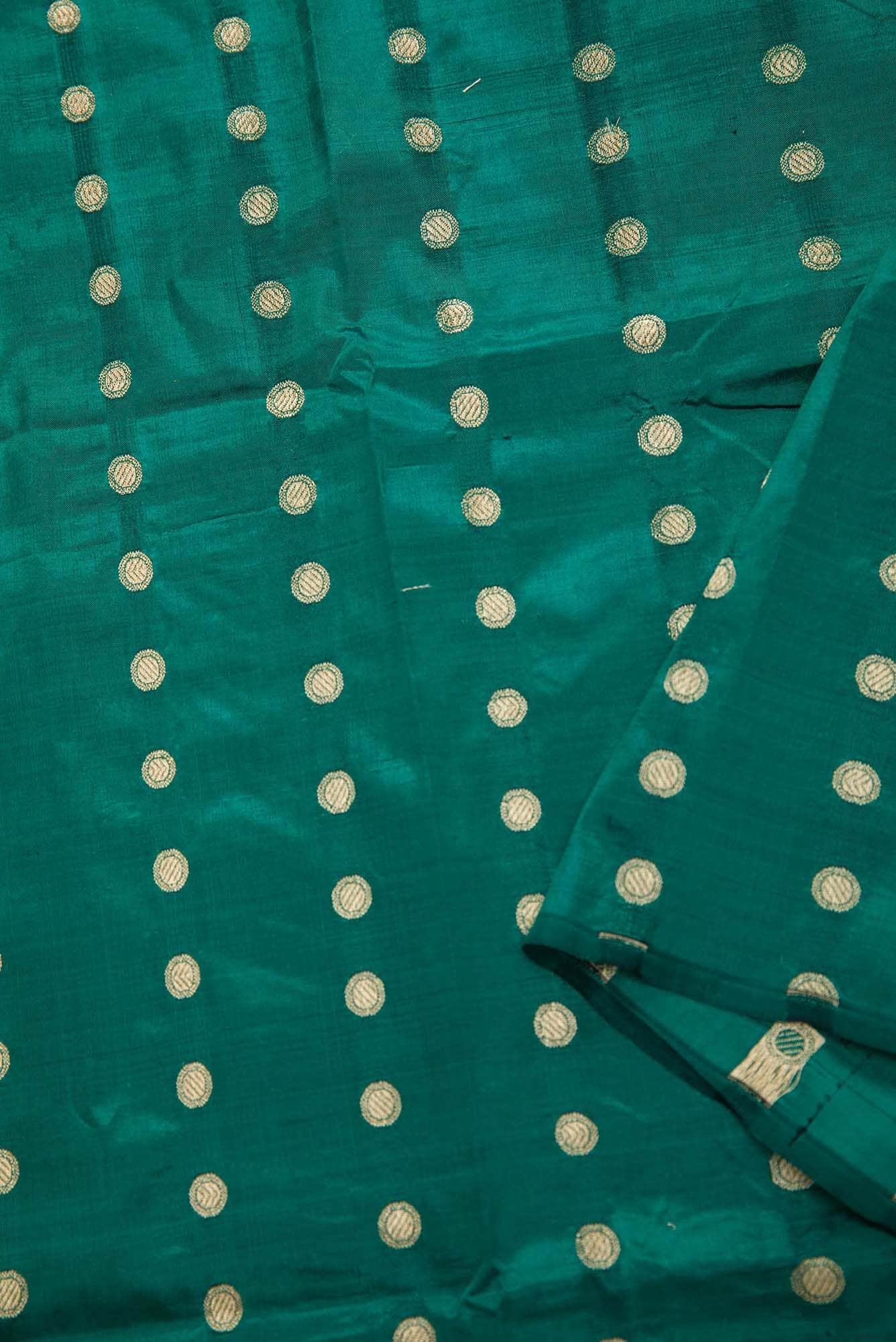 Green Kanchipuram Silk Dress Material